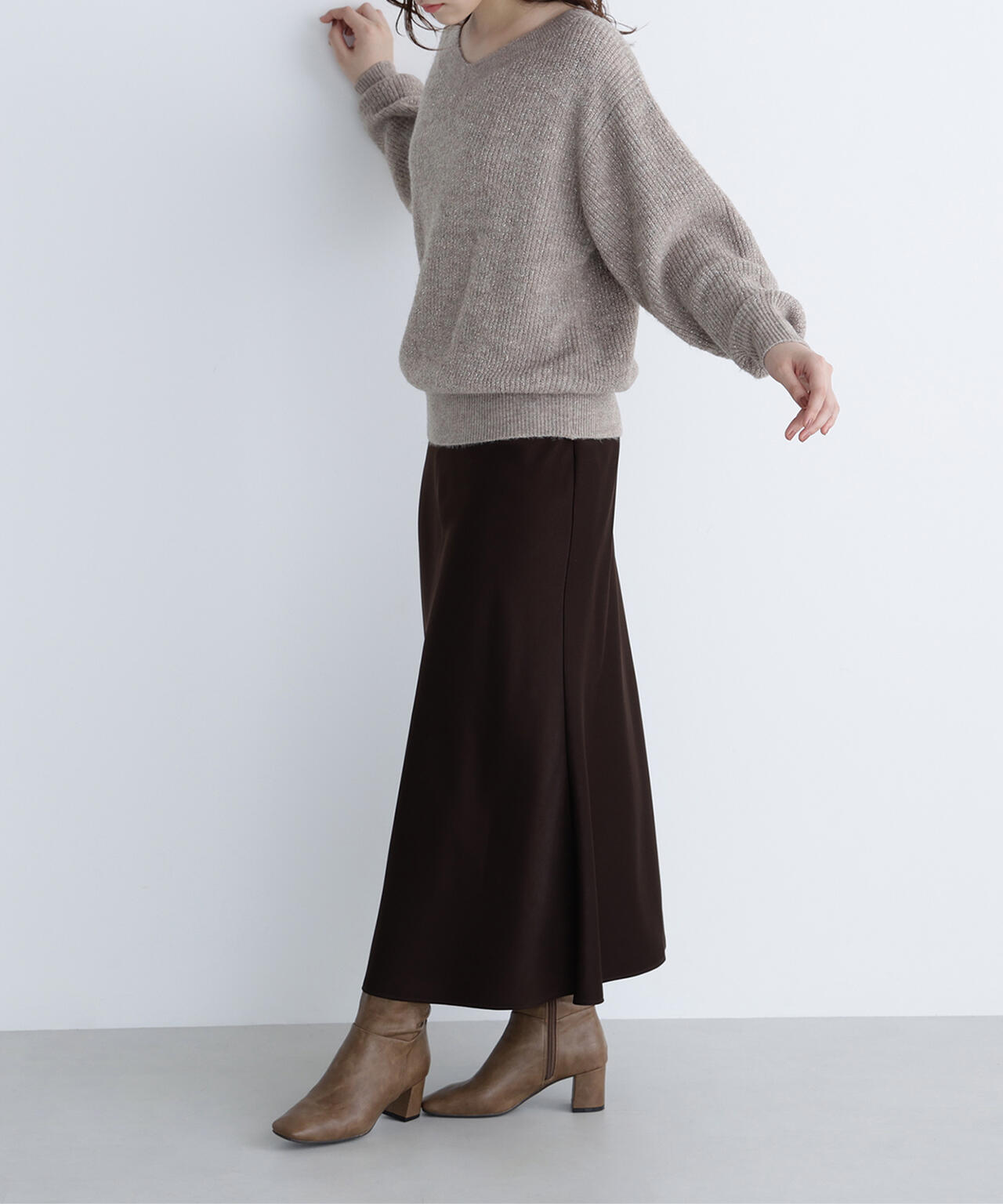 【Oggi掲載】バイアスサテンナロースカート