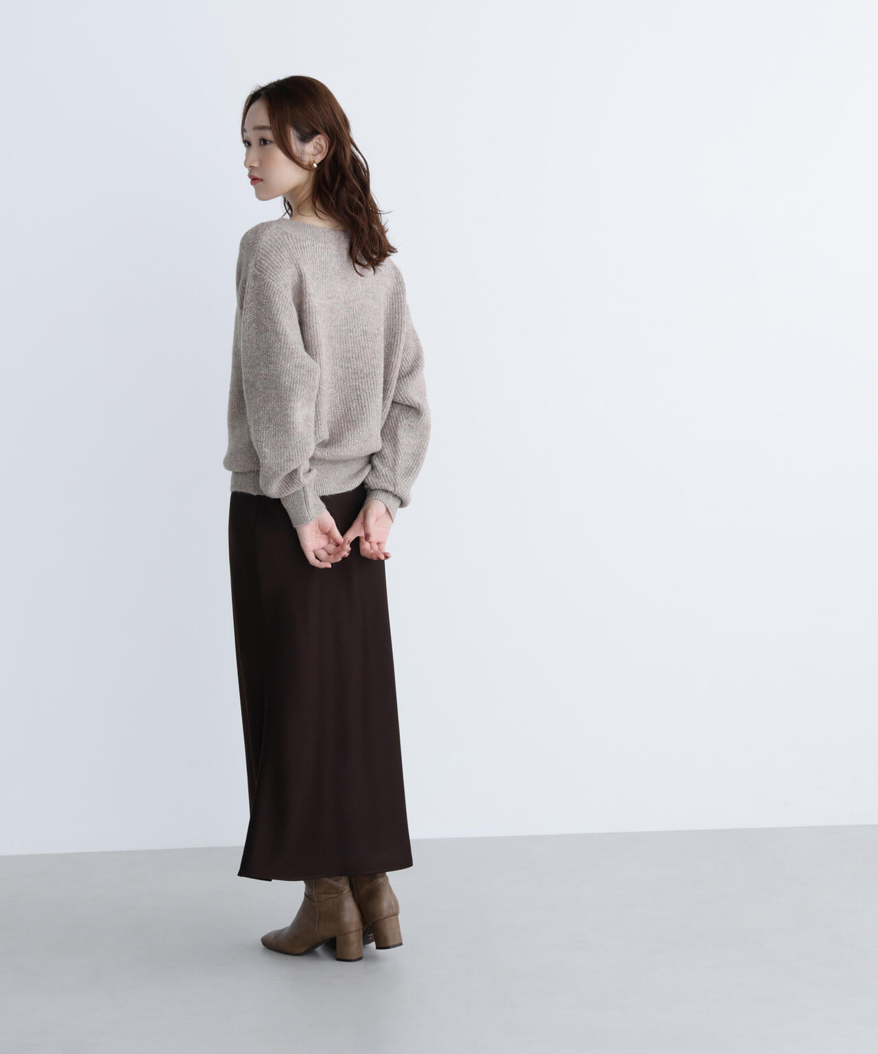 【Oggi掲載】バイアスサテンナロースカート