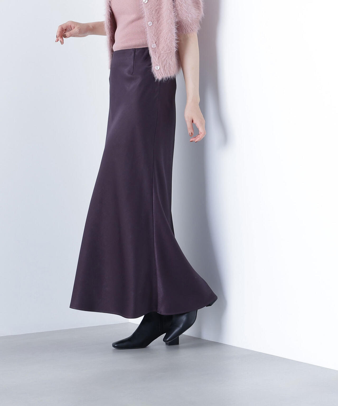 【NATURAL BEAUTY BASIC】バイアスサテンナロースカート Oggi掲載】バイアスサテンナロースカート | NATURAL BEAUTY BASIC