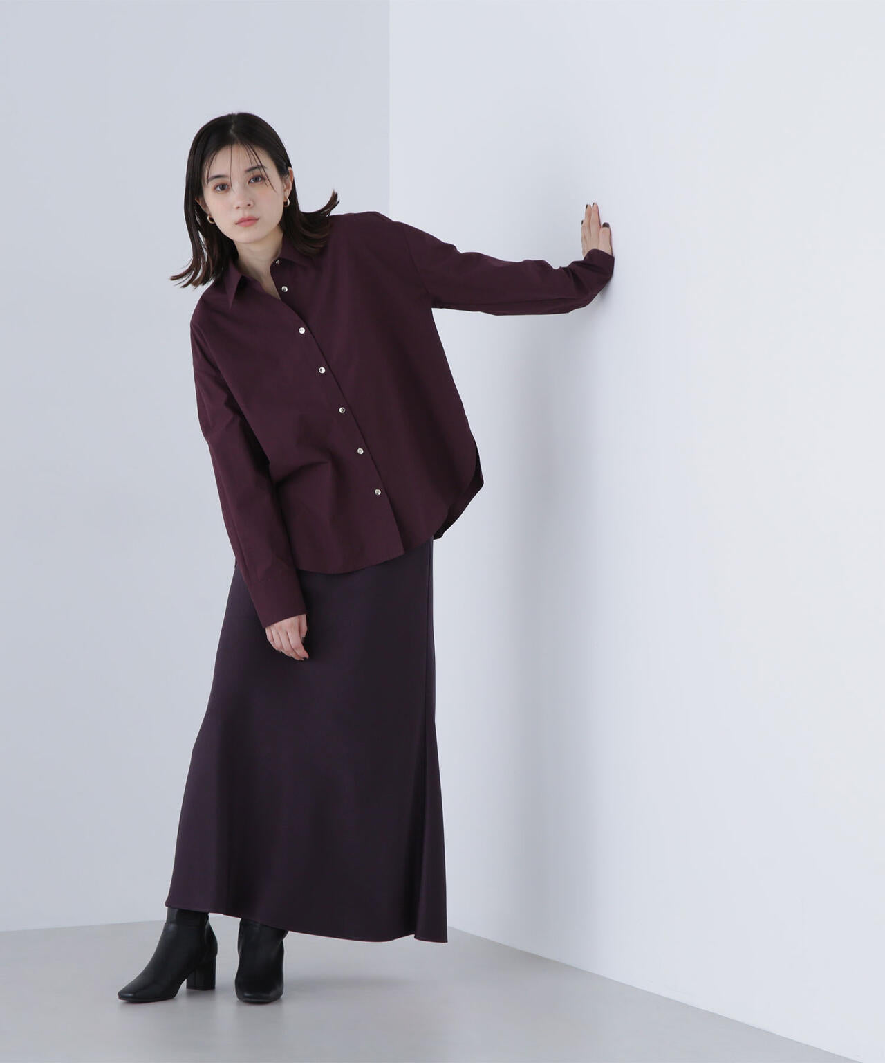 【Oggi掲載】バイアスサテンナロースカート