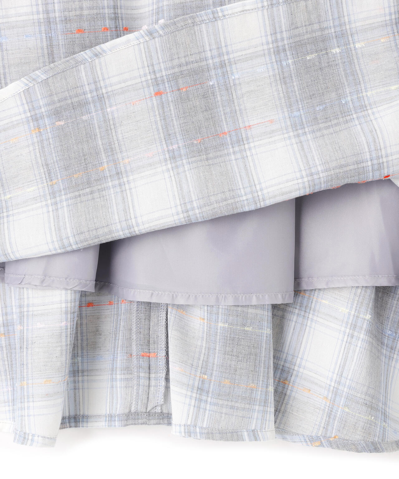 カラーヤーンチェックスカート