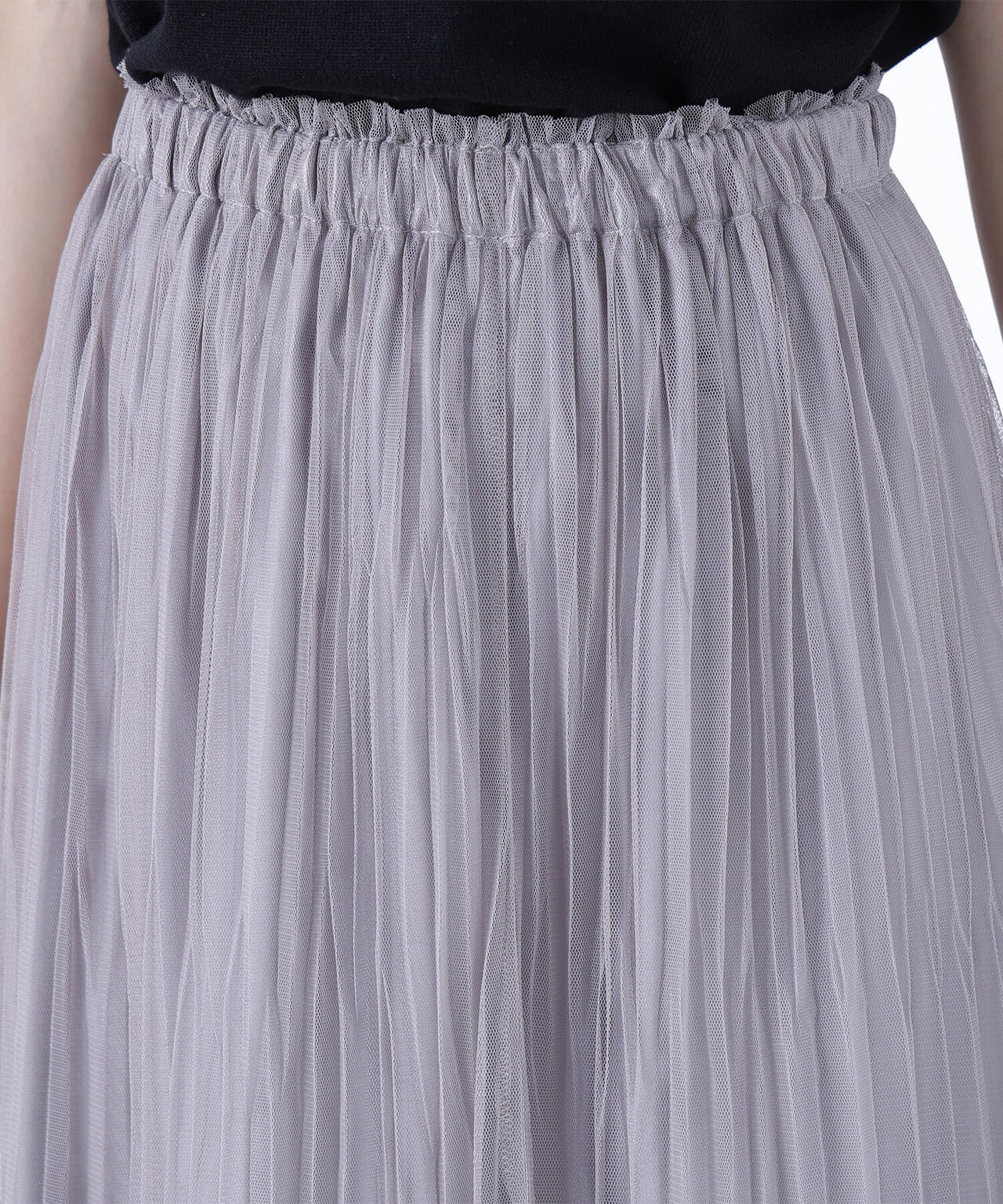 プリーツチュールスカート