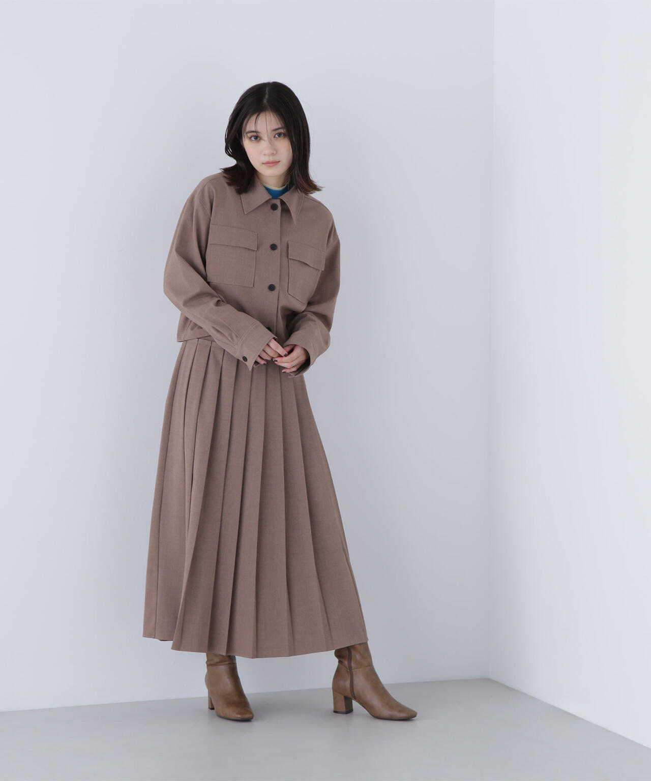 【NBB WEEKEND】ニットプリーツスカート 美品 NBB WEEKEND（エヌビービーウィークエンド）の「【NBB WEEKEND