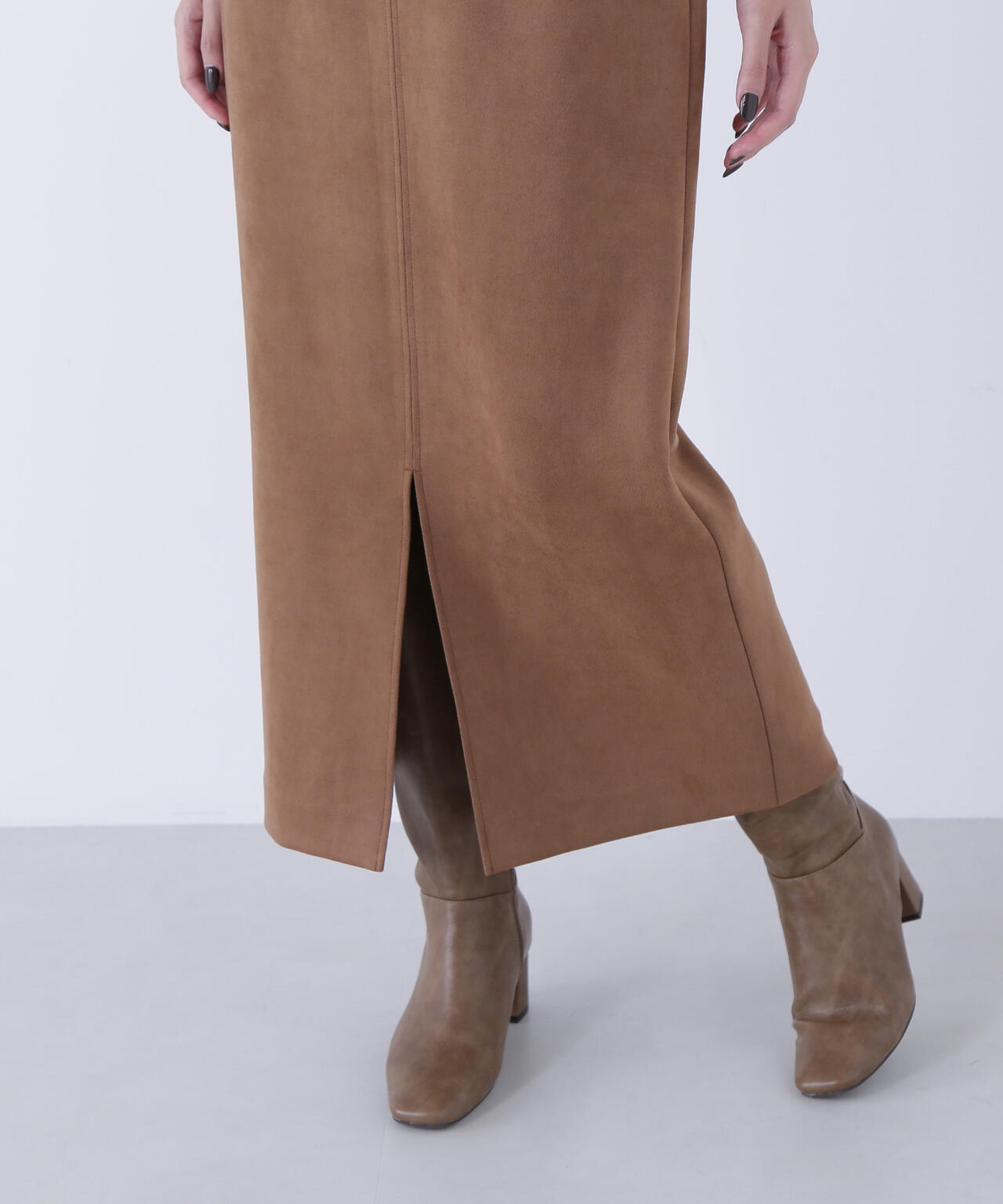 フェイクスエードシリーズ スリットスカート