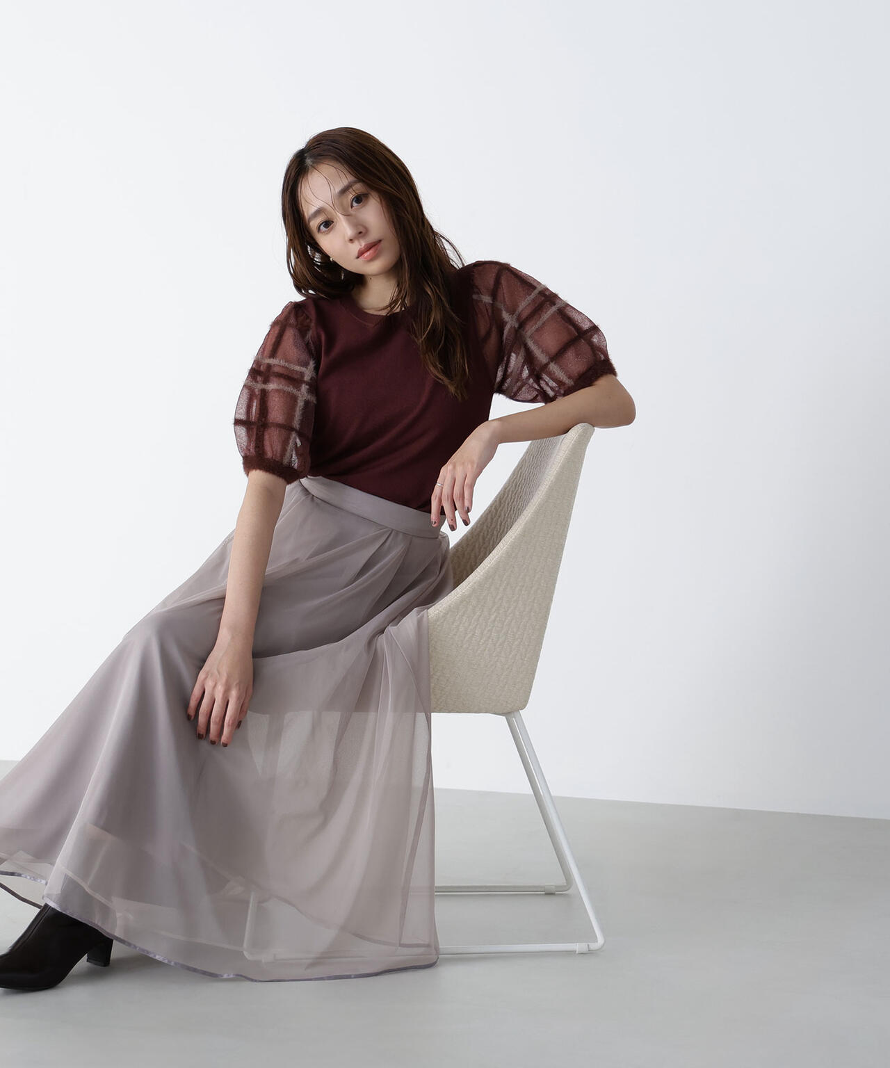 パイピングチュールフレアスカート | NATURAL BEAUTY BASIC