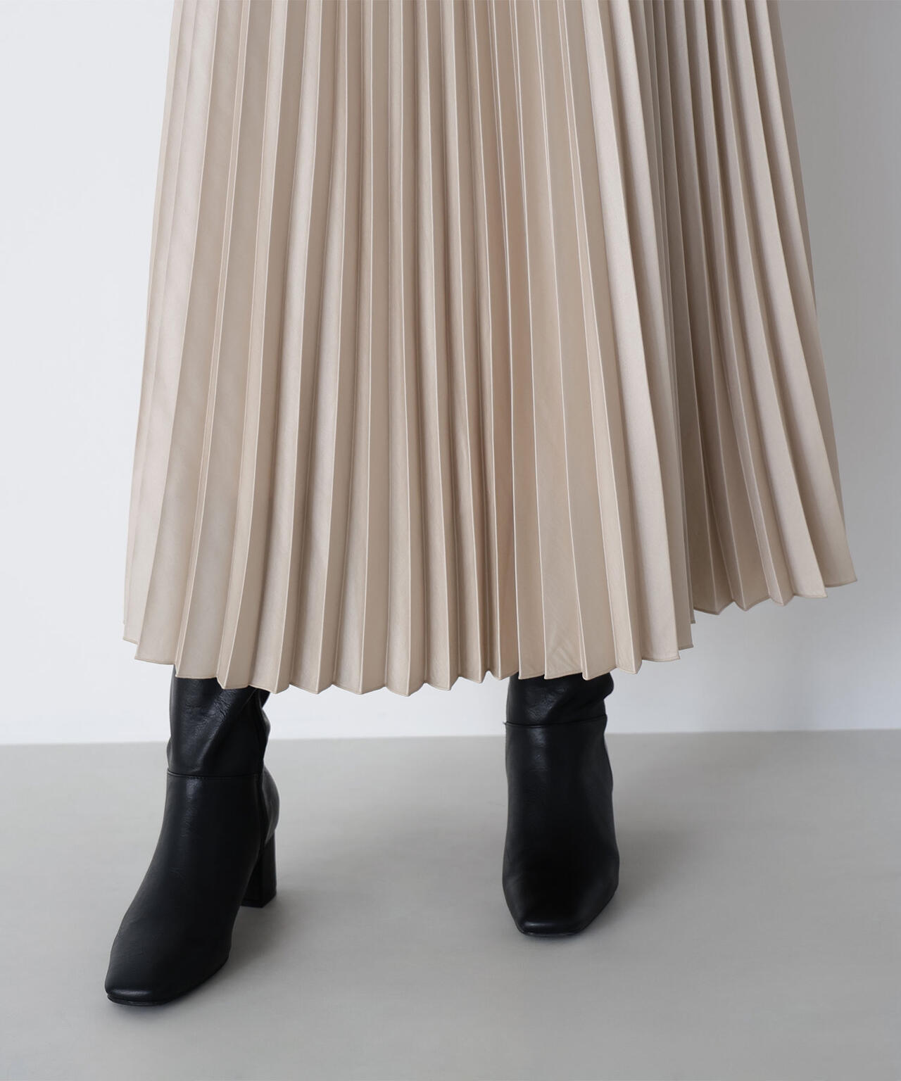 L\"Appartement コルピエロ プリーツスカート ふんわり 薄手 茶系 L