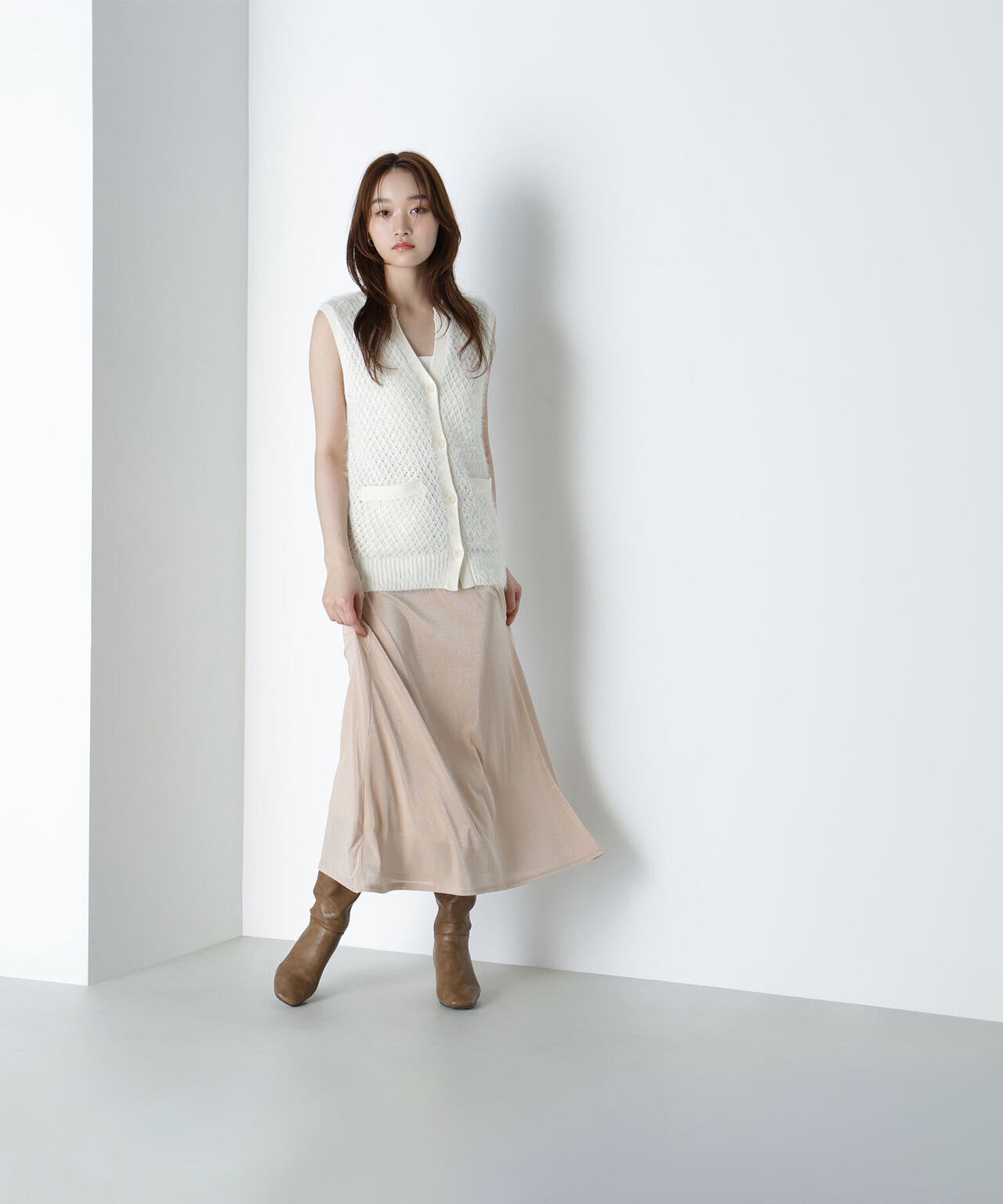 ベロアライクナロースカート