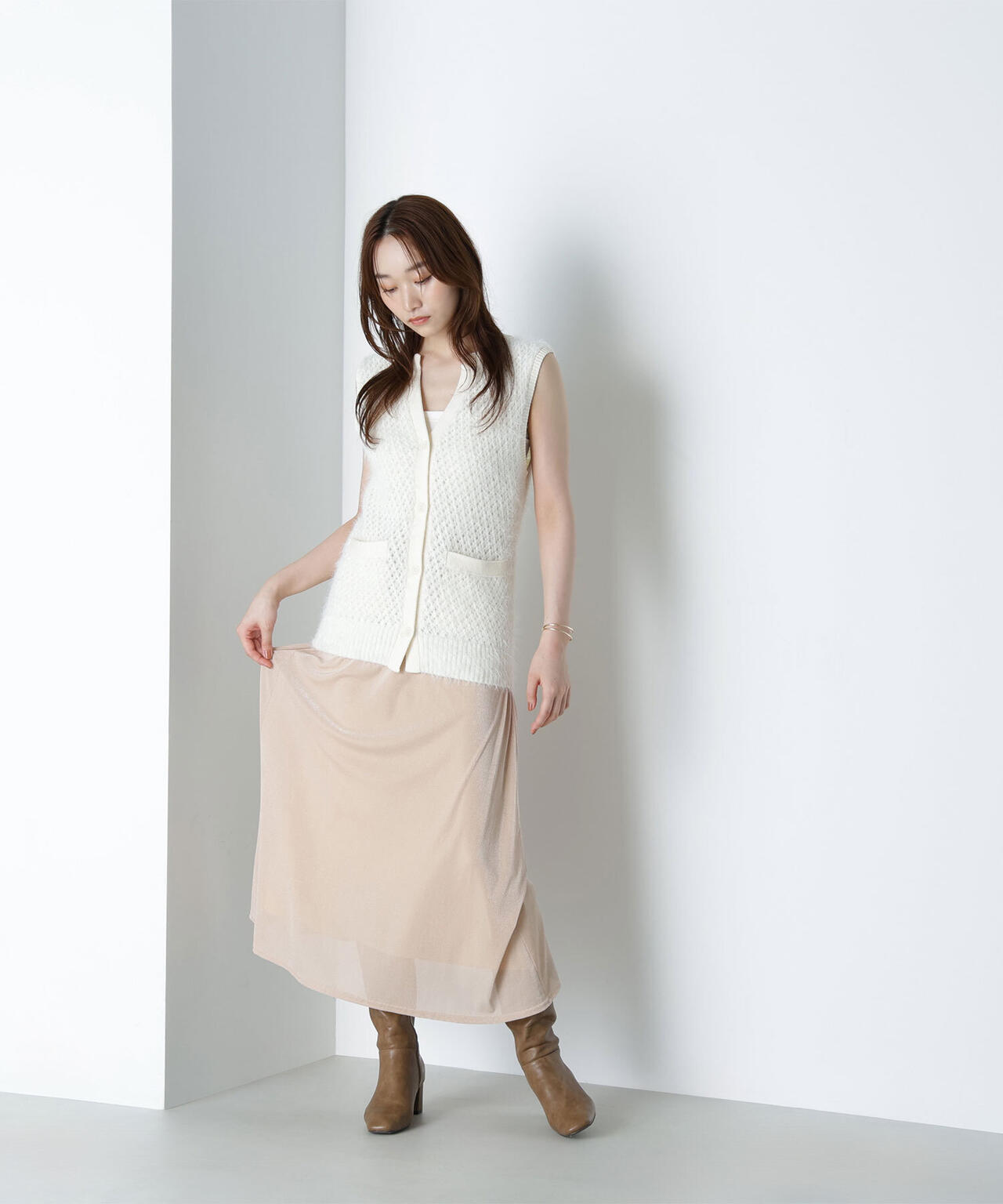 ベロアライクナロースカート