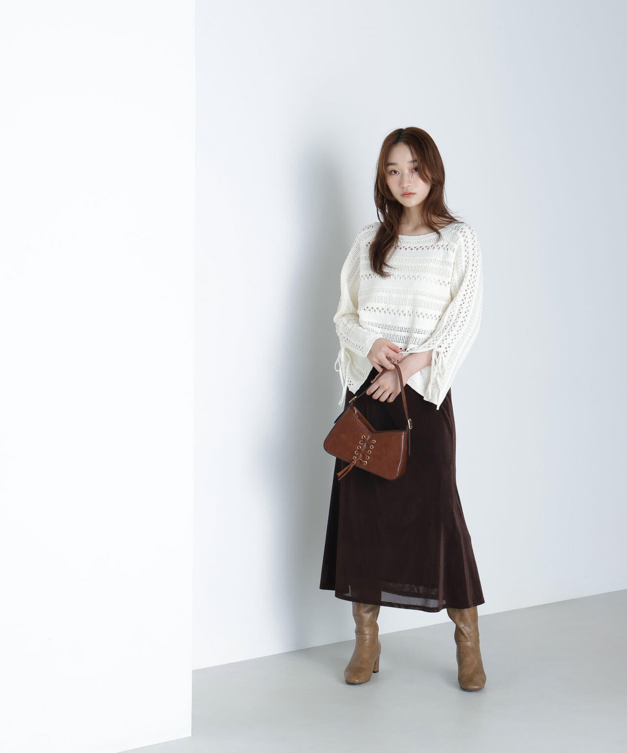 ベロアライクナロースカート