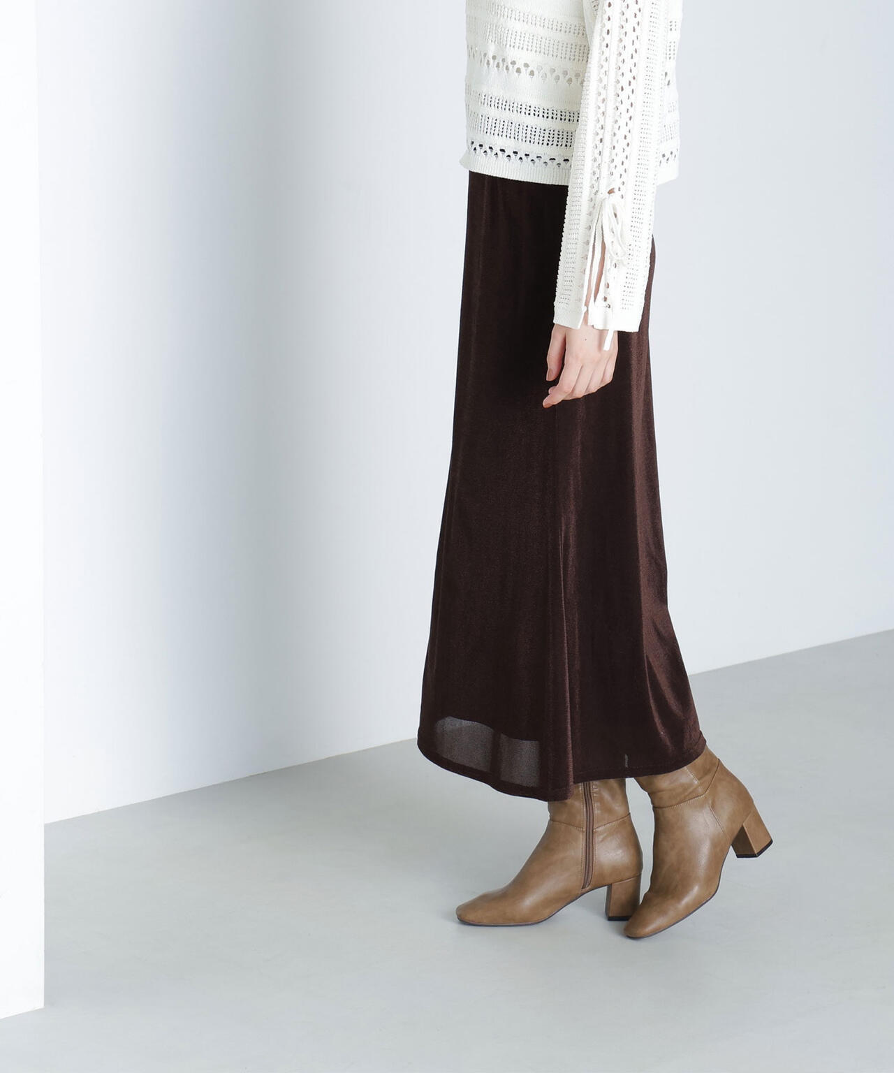 ベロアライクナロースカート