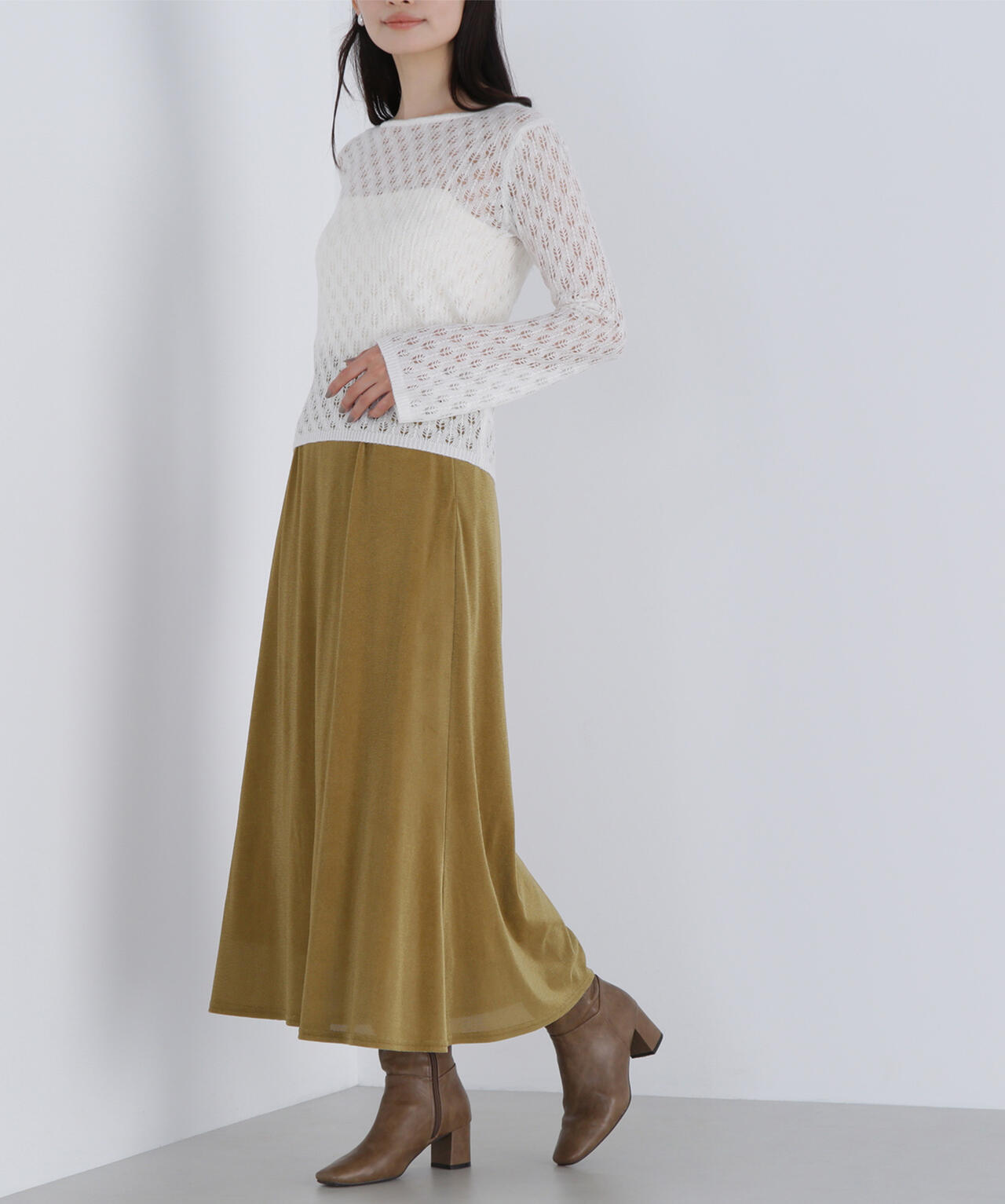ベロアライクナロースカート