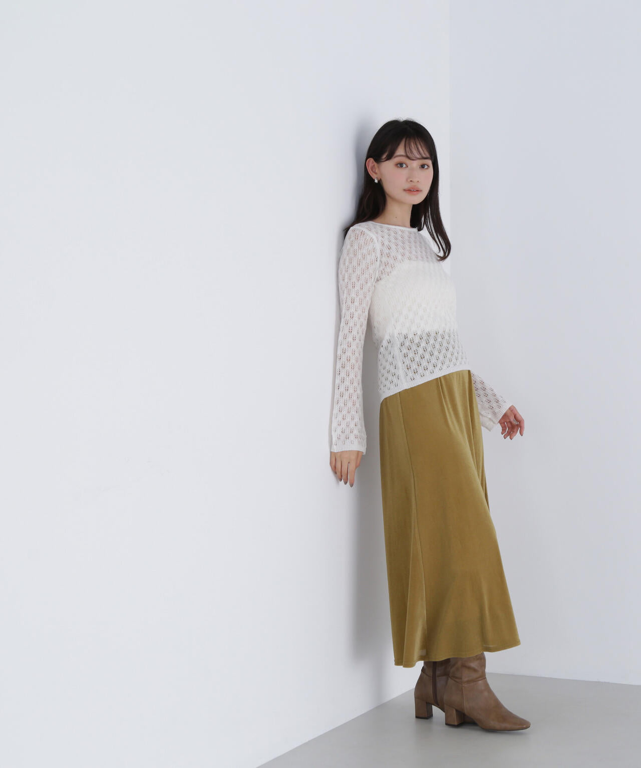 ベロアライクナロースカート