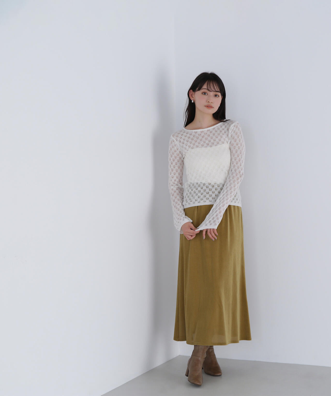 ベロアライクナロースカート