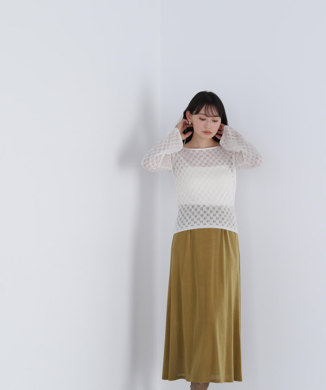 ベロアライクナロースカート