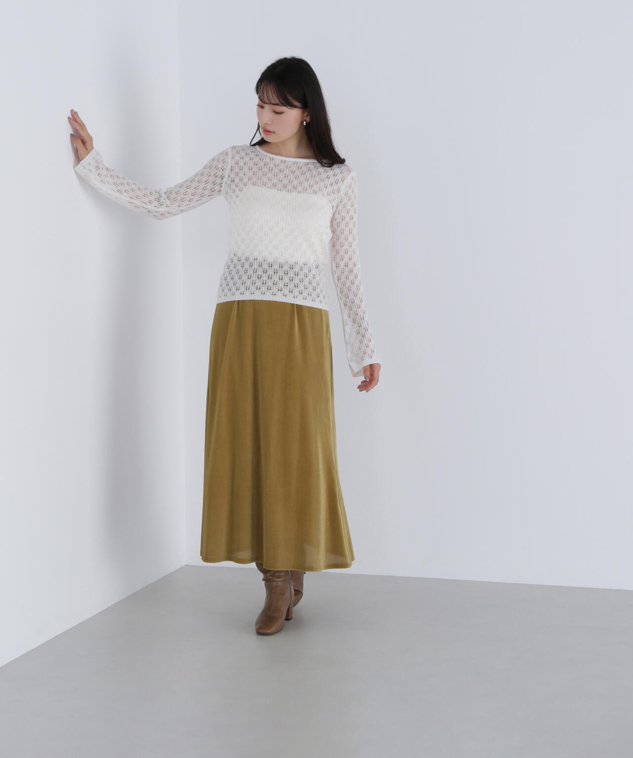 René basic スカート 黒　ベロア　/to be chic,foxey René basic スカート 黒 ベロア /to be chic,foxey