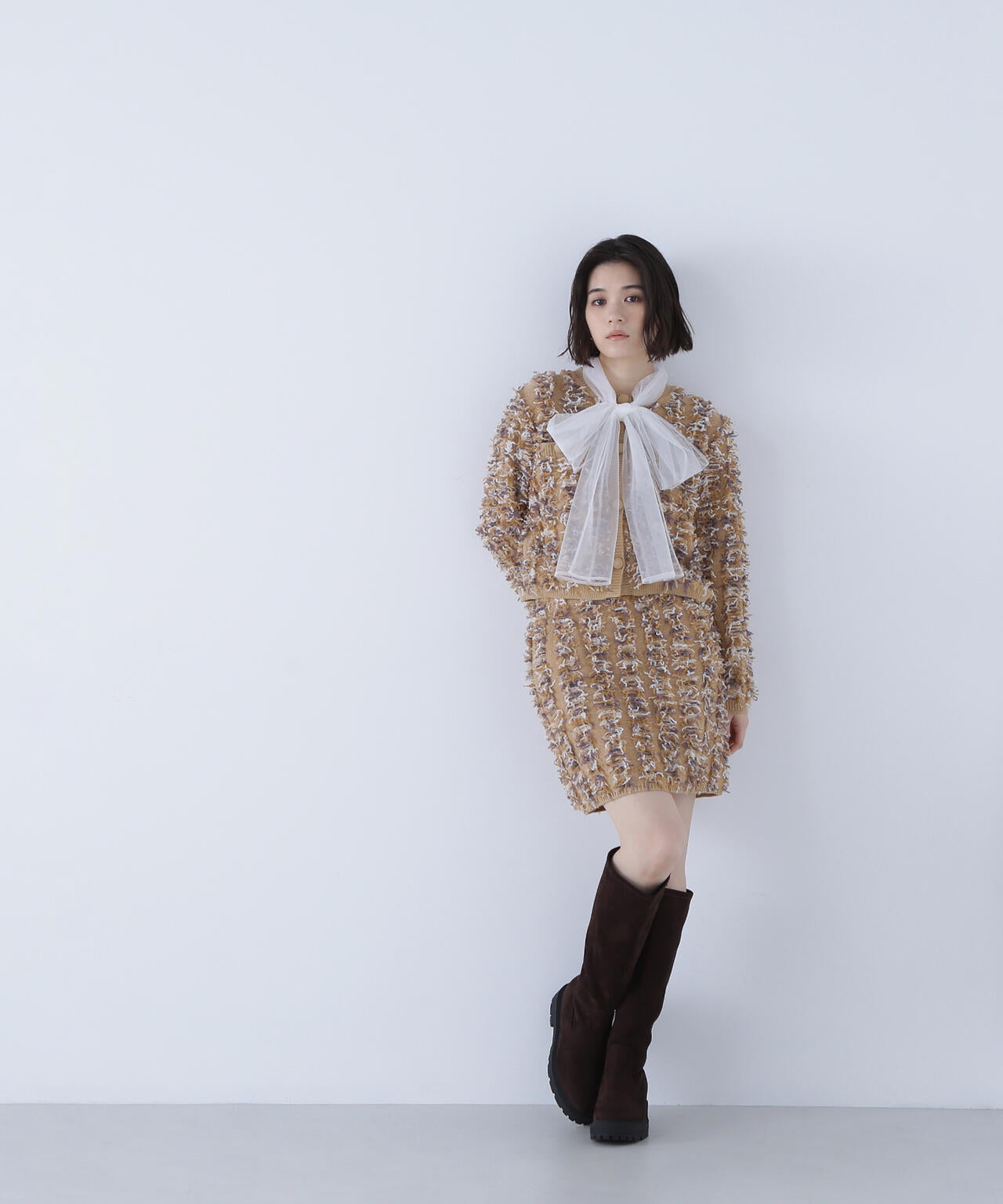 ☆期間限定セール☆HIROMI TSUYOSHI フリンジニットスカート