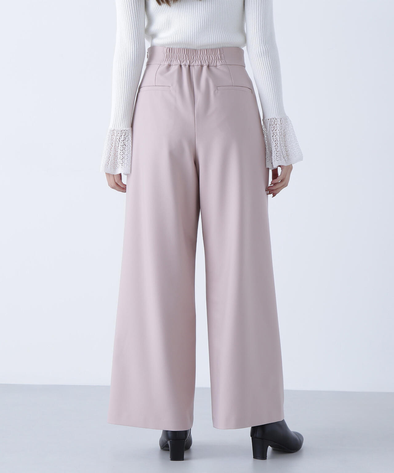 ＜骨格ウェーブ＞ハイウエストマリンパンツ