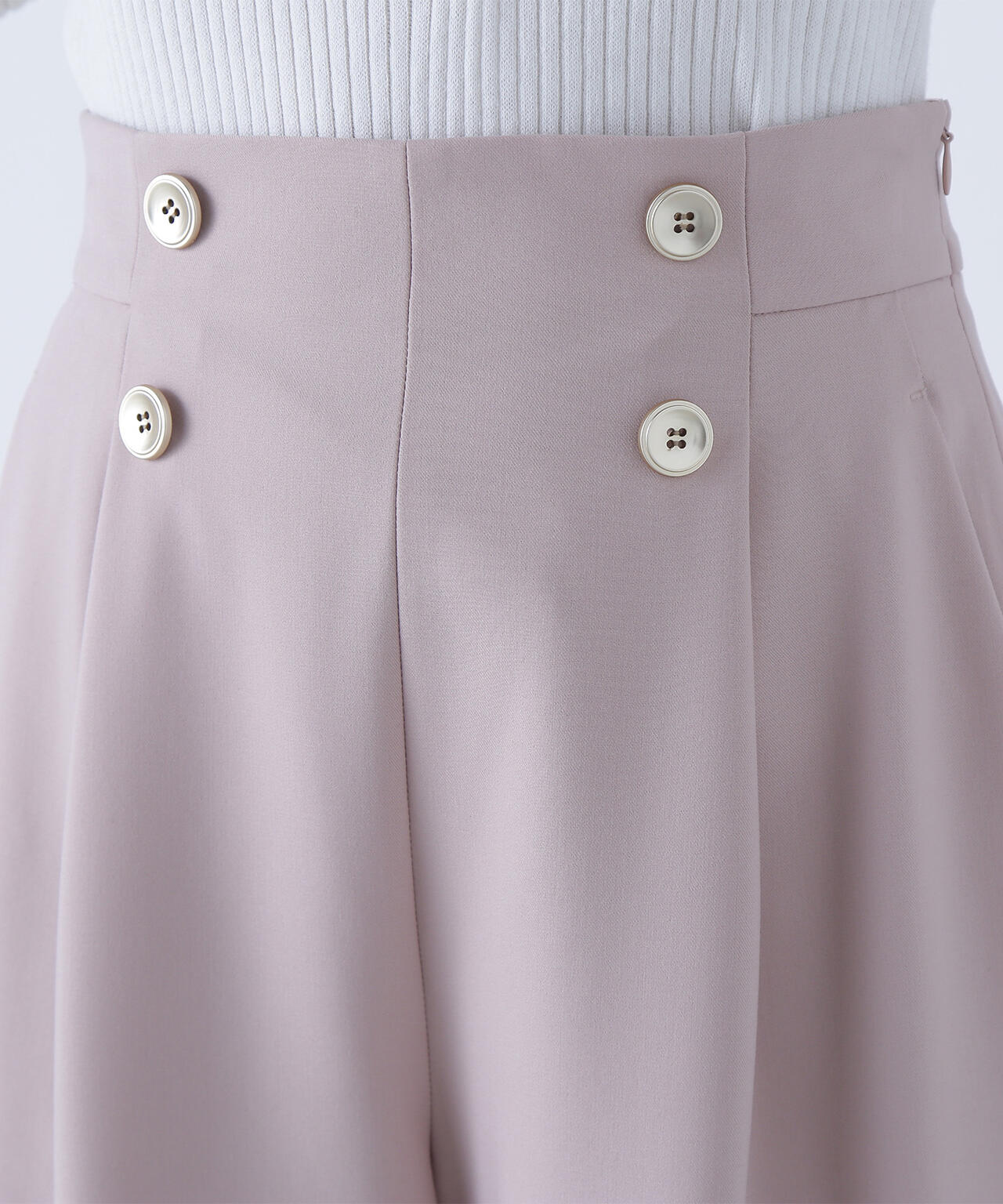 ＜骨格ウェーブ＞ハイウエストマリンパンツ