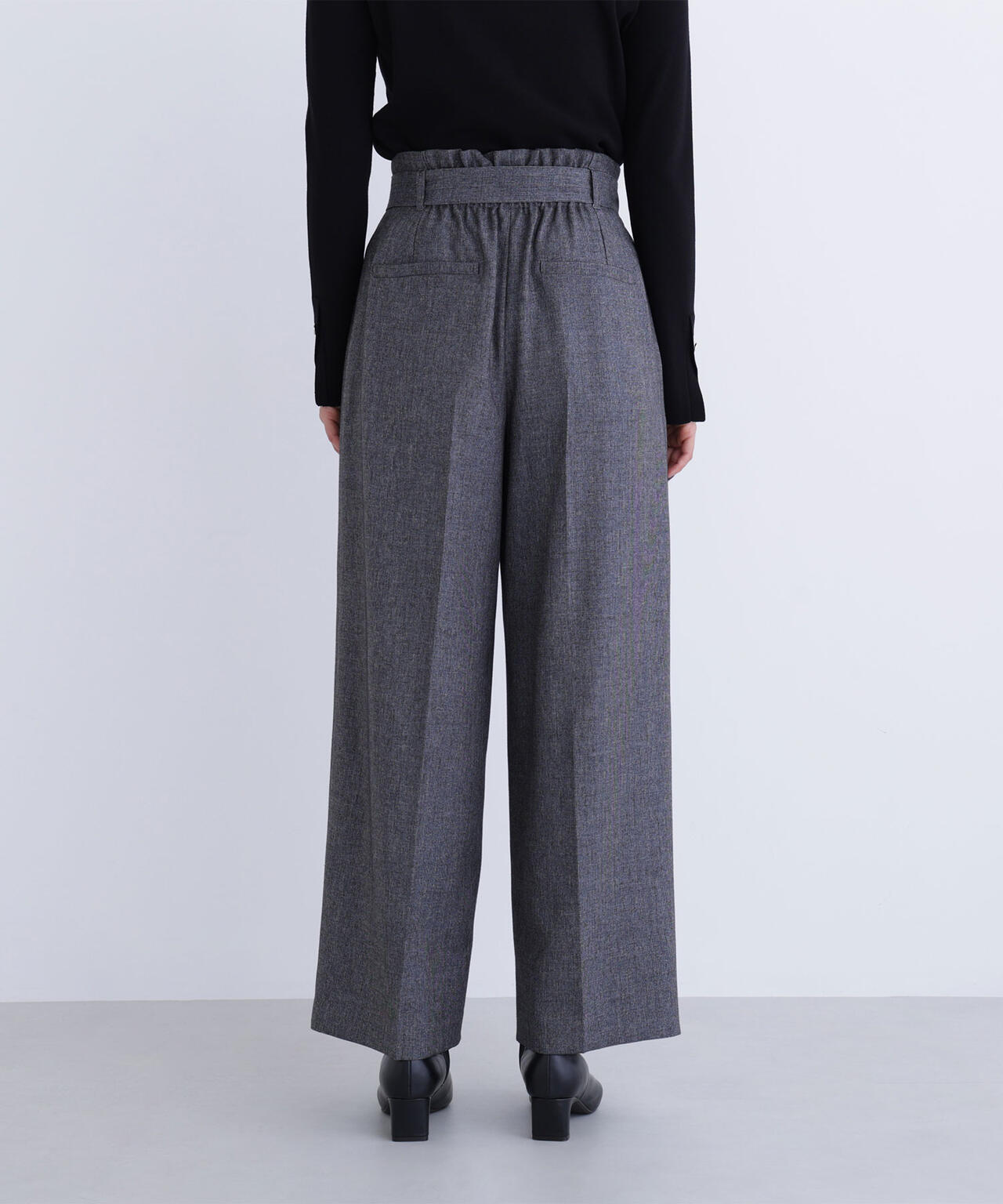 ツイーディーベルテッドワイドパンツ