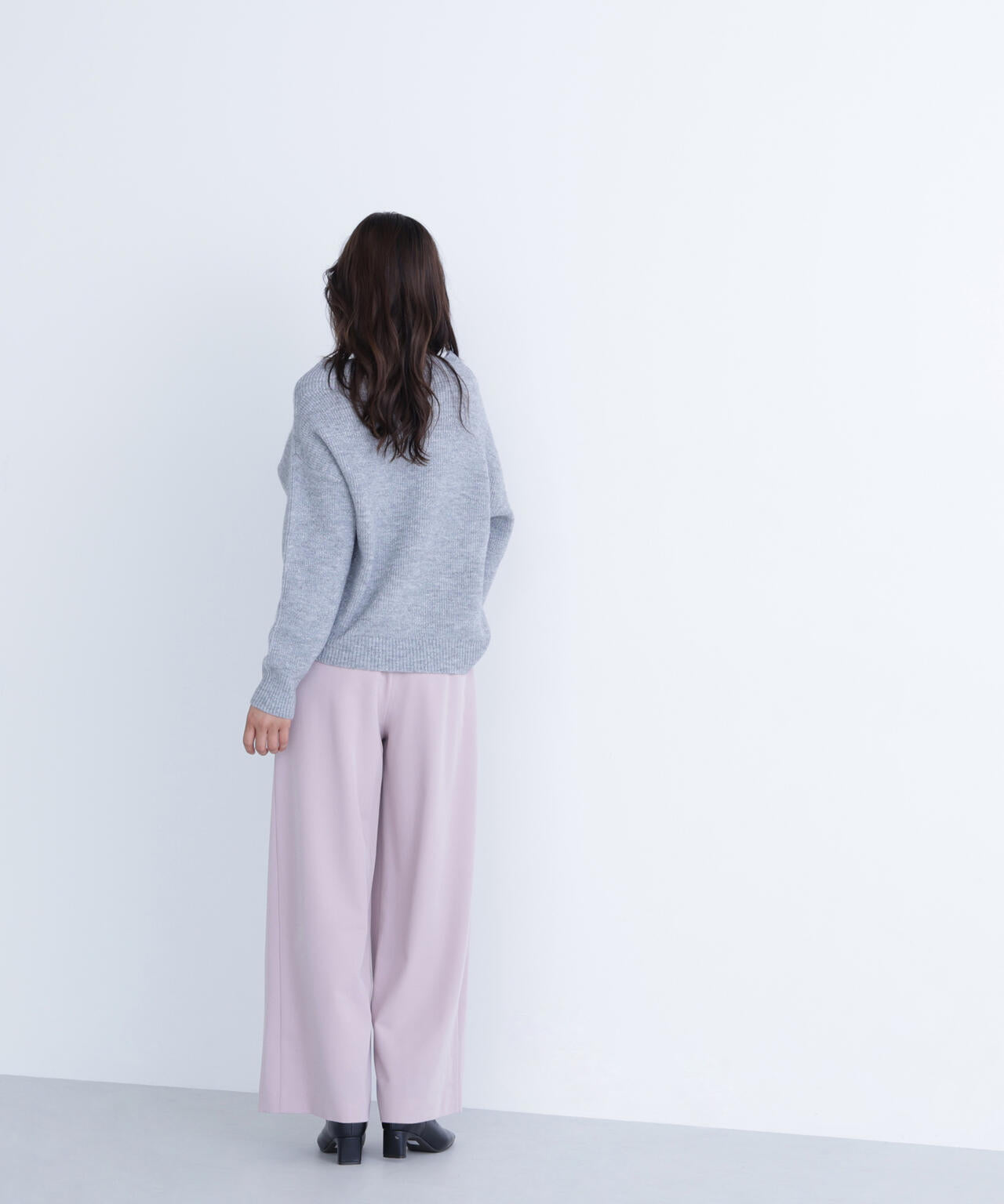 ウエストラインタックワイドパンツ