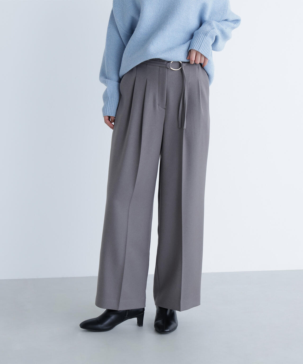 ダブルベルトワイドパンツII | NATURAL BEAUTY BASIC（ナチュラル