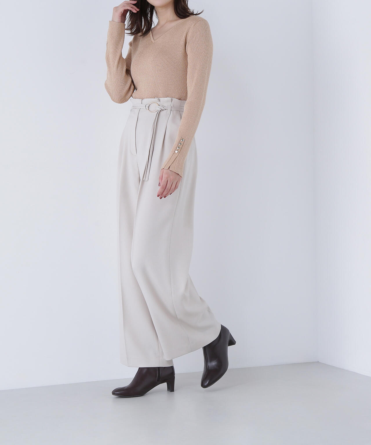 ダブルベルトワイドパンツII