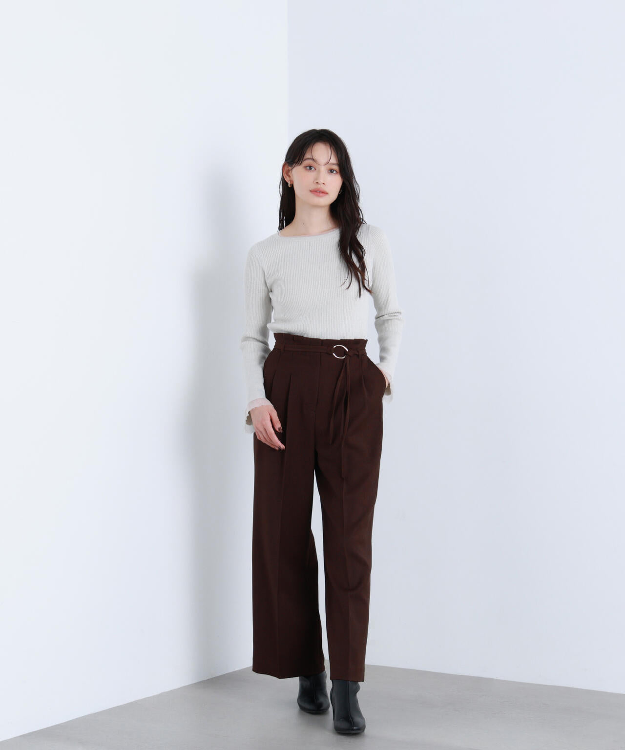 ダブルベルトワイドパンツII | NATURAL BEAUTY BASIC（ナチュラル