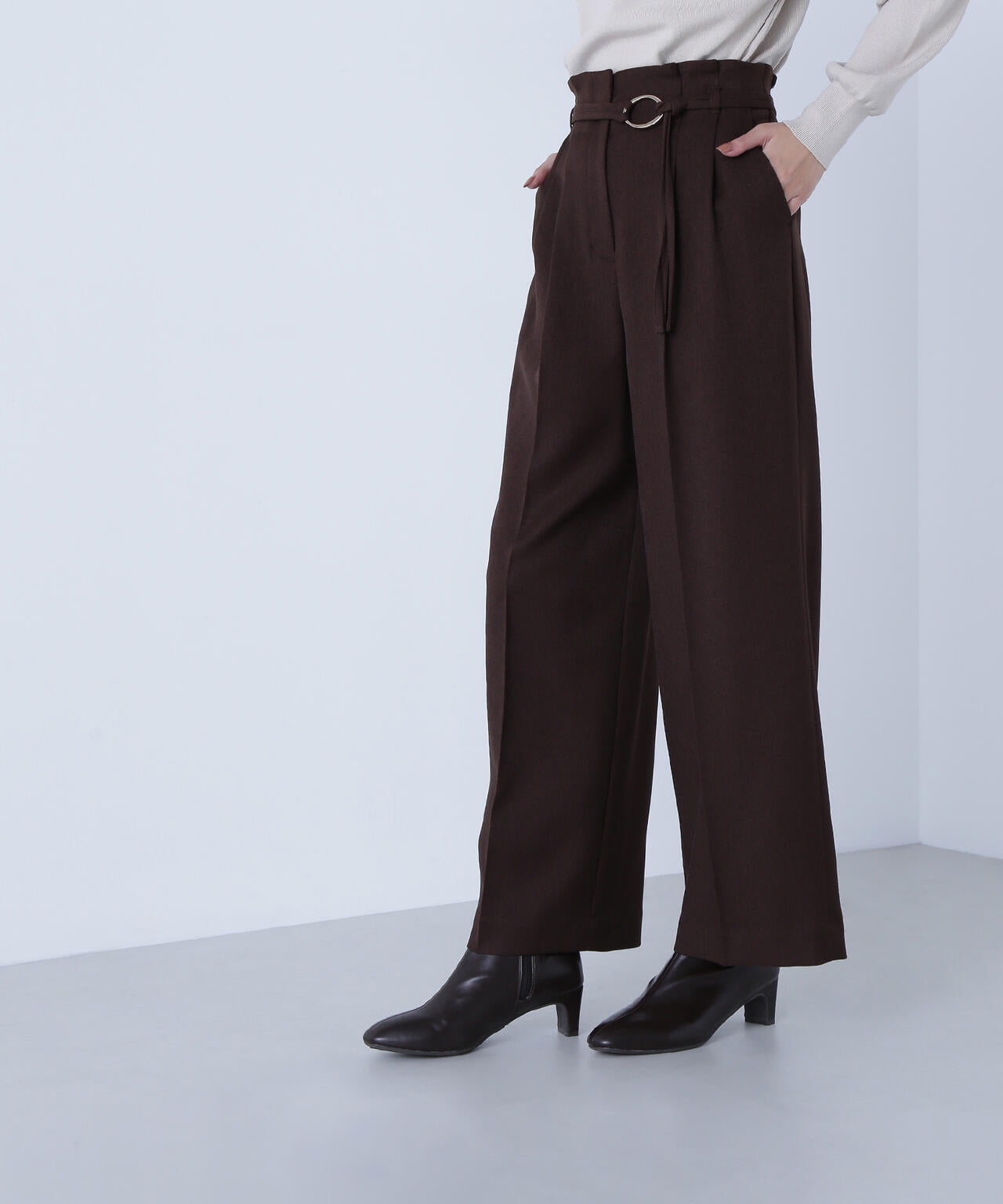 ダブルベルトワイドパンツII | NATURAL BEAUTY BASIC（ナチュラル