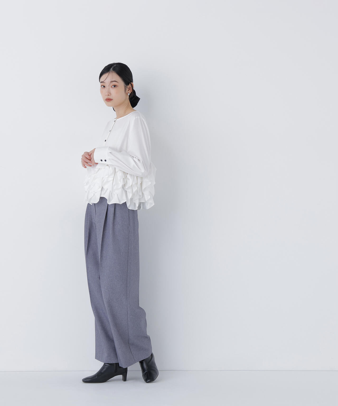 BLANC】ツイーディータックパンツ | NATURAL BEAUTY BASIC（ナチュラル