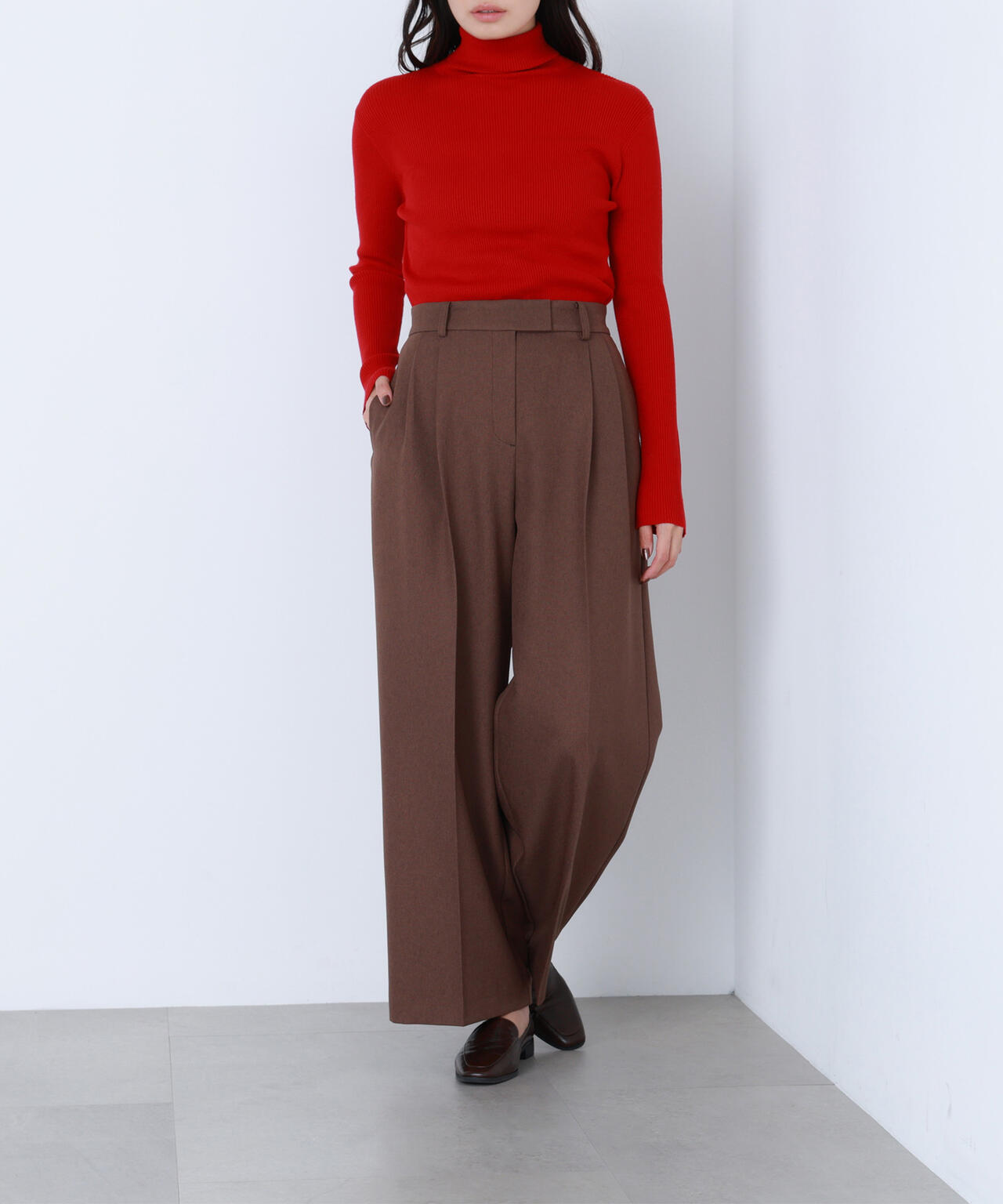 【BLANC】ツイーディータックパンツ