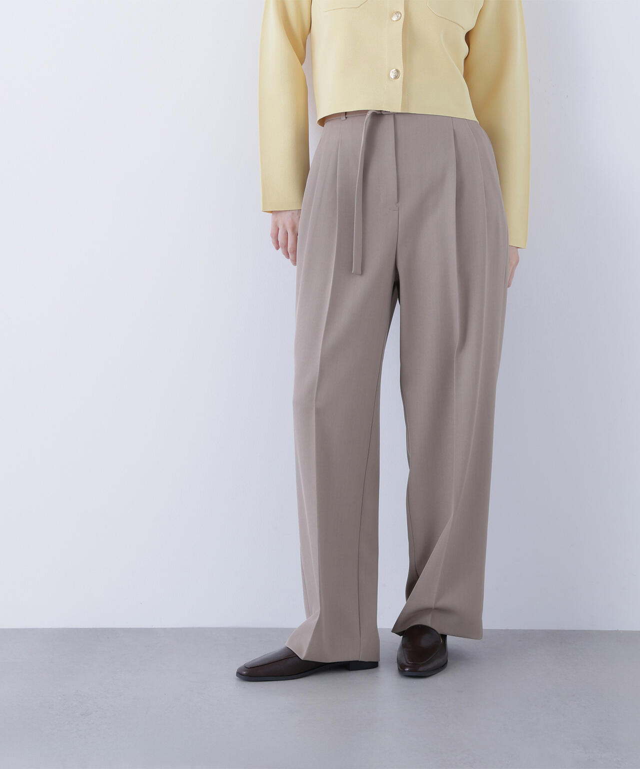 【CLASSY.掲載】【ちょうど、いい服】くびれ仕込みベルテッドパンツ