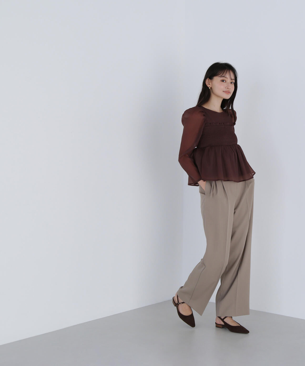 【CLASSY.掲載】【ちょうど、いい服】くびれ仕込みベルテッドパンツ