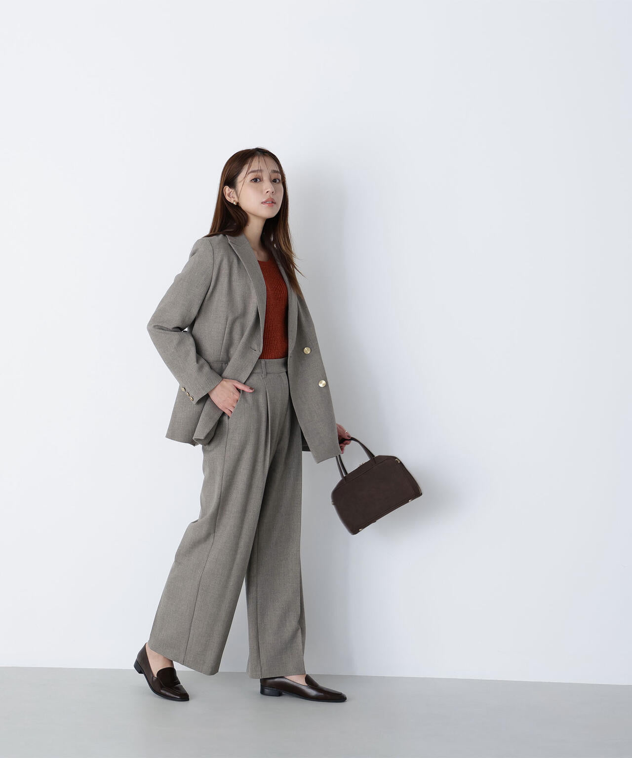 【ルミネ・ルクア・銀座インズ・有楽町マルイ・mix.tokyo 限定】ボクシージャケットセットアップ パンツ