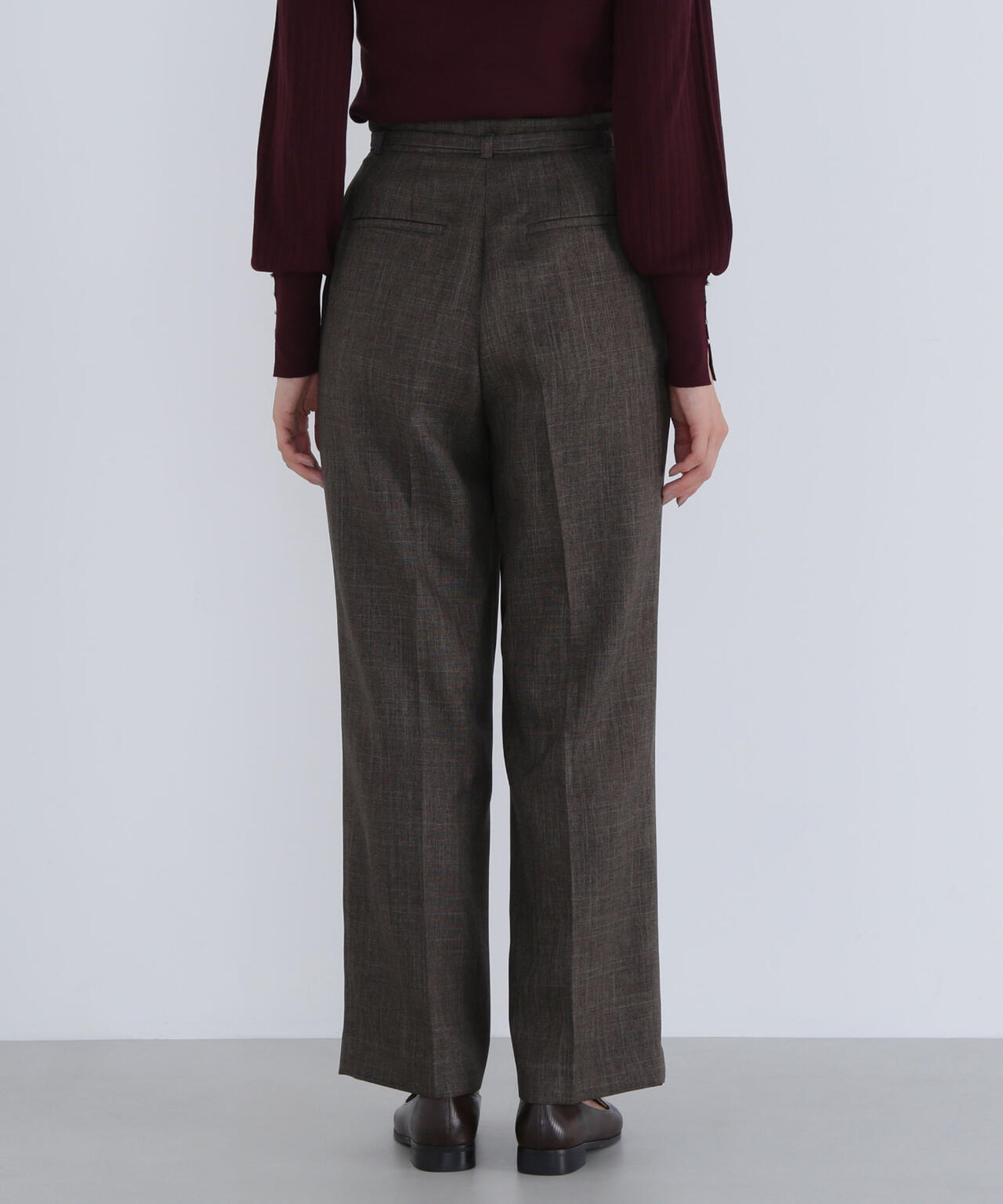 シャークスキン SETUPストレートテーパードパンツ | NATURAL