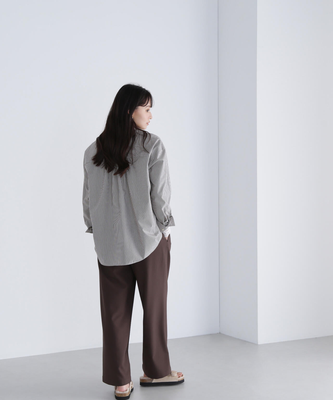 パンツ リネンライクリボンイージーワイドパンツ レディース イージー