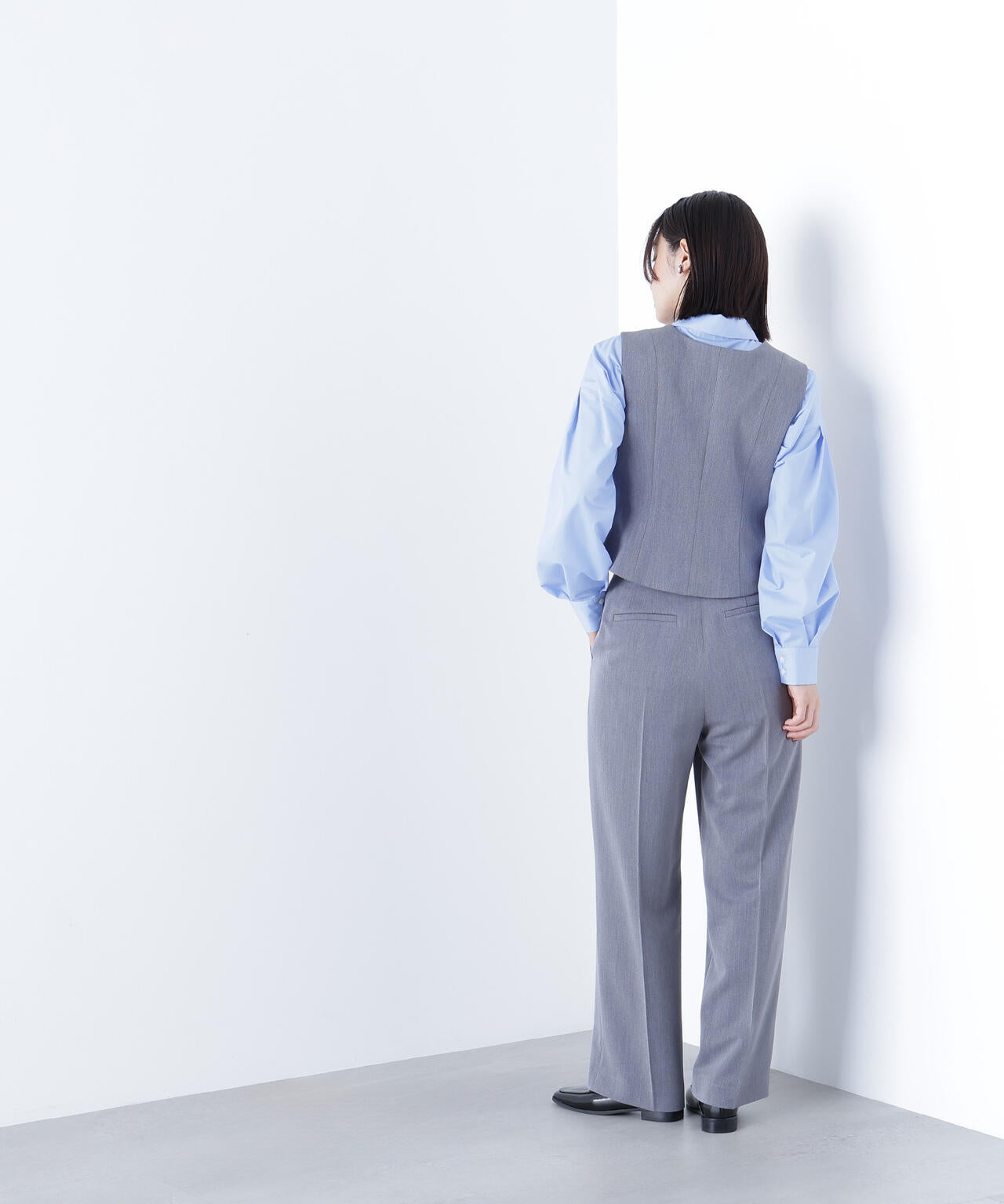 【Oggi掲載】コンパクトベスト セットアップ ワイドストレートパンツ