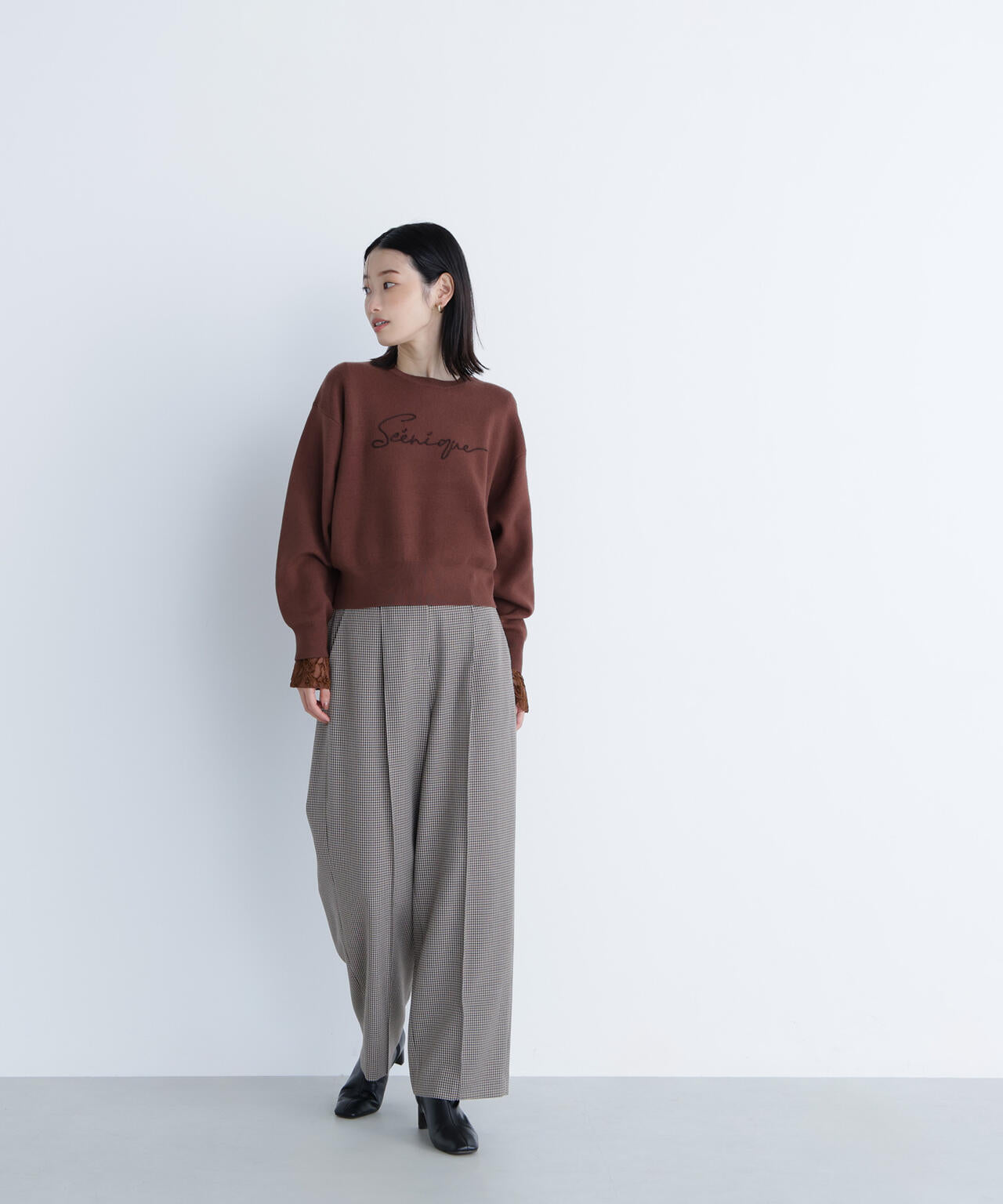 【Oggi掲載】コンパクトベスト セットアップ ワイドストレートパンツ