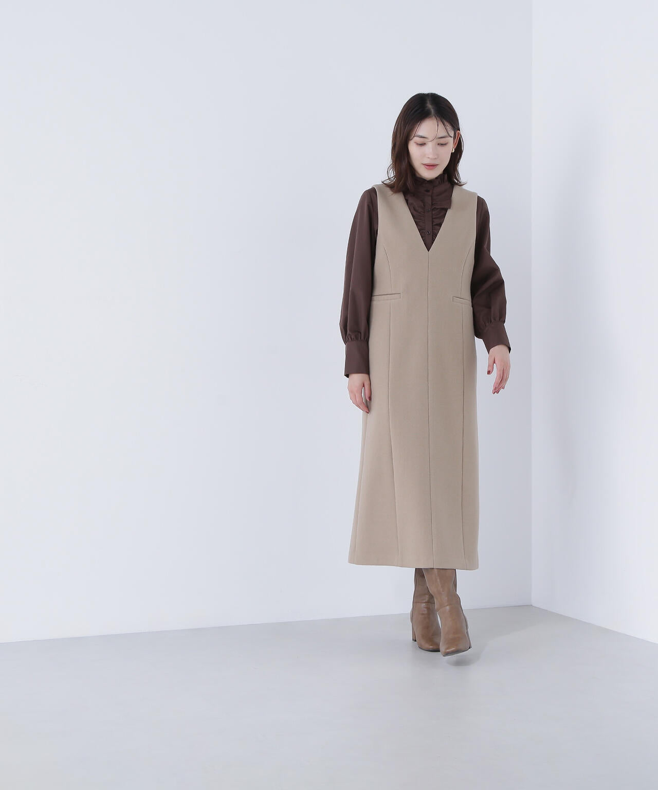 圧縮ジャージーシリーズ ジャンパースカート | NATURAL BEAUTY BASIC