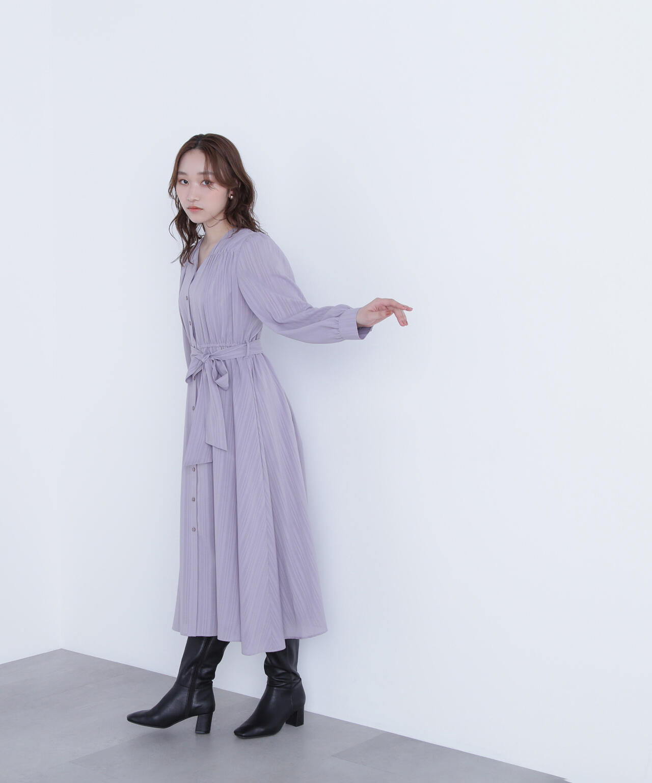 ベルテッドシャドーストライプワンピース | NATURAL BEAUTY BASIC