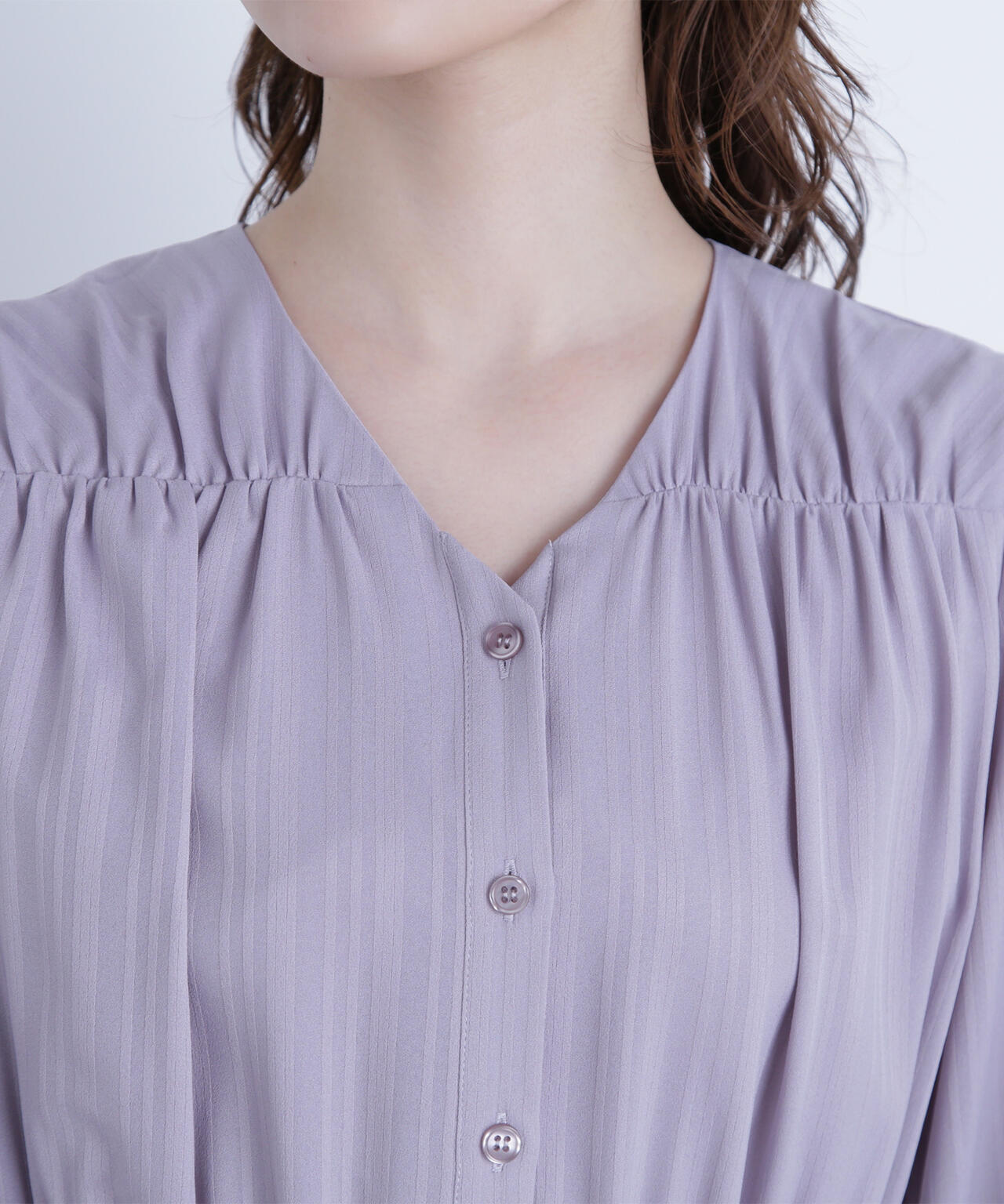 ベルテッドシャドーストライプワンピース