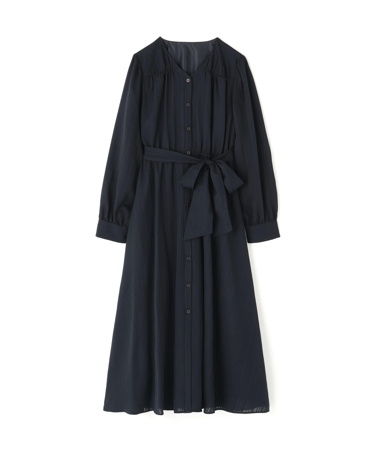 ベルテッドシャドーストライプワンピース