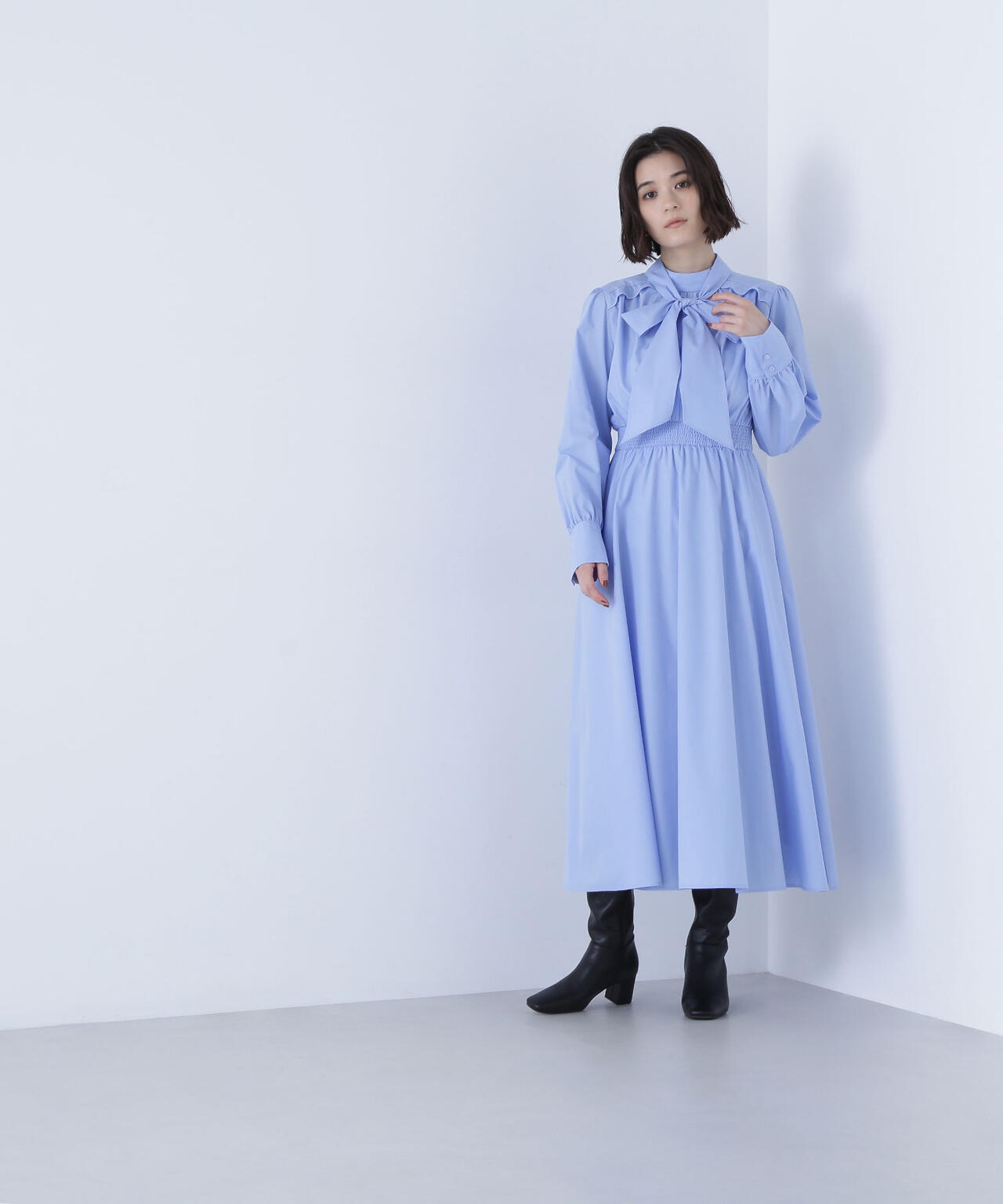 2wayボウタイギャザーワンピース | NATURAL BEAUTY BASIC（ナチュラル