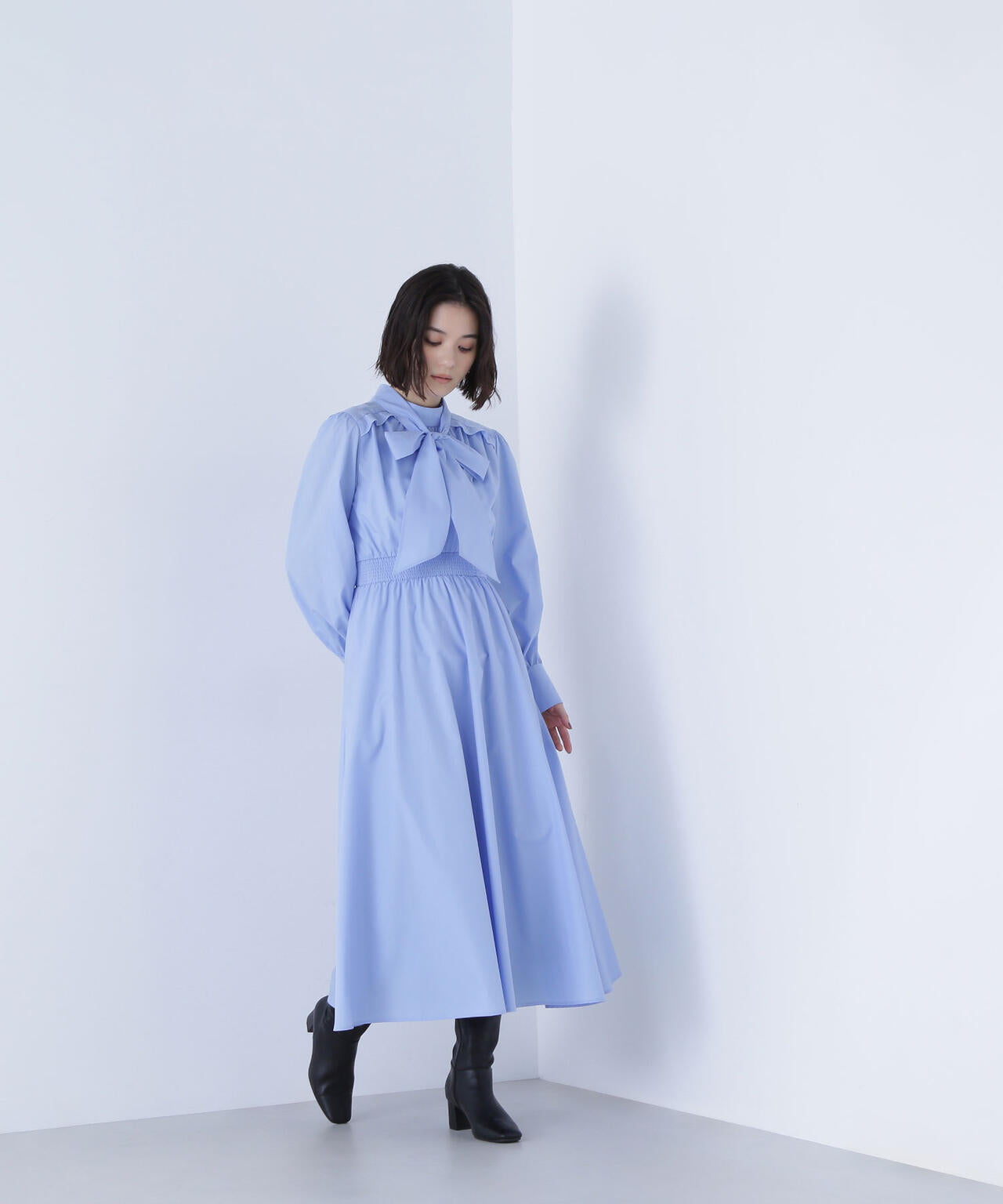 2wayボウタイギャザーワンピース | NATURAL BEAUTY BASIC（ナチュラル