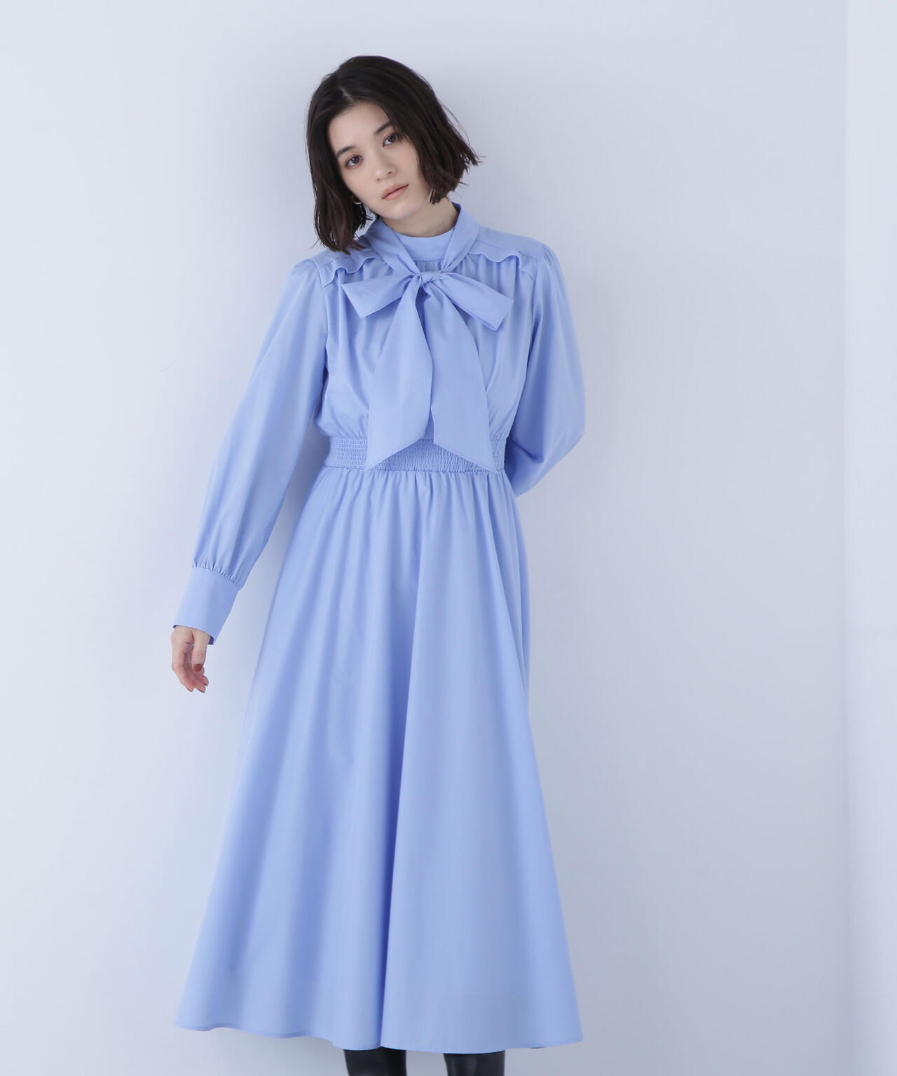 2wayボウタイギャザーワンピース | NATURAL BEAUTY BASIC（ナチュラル