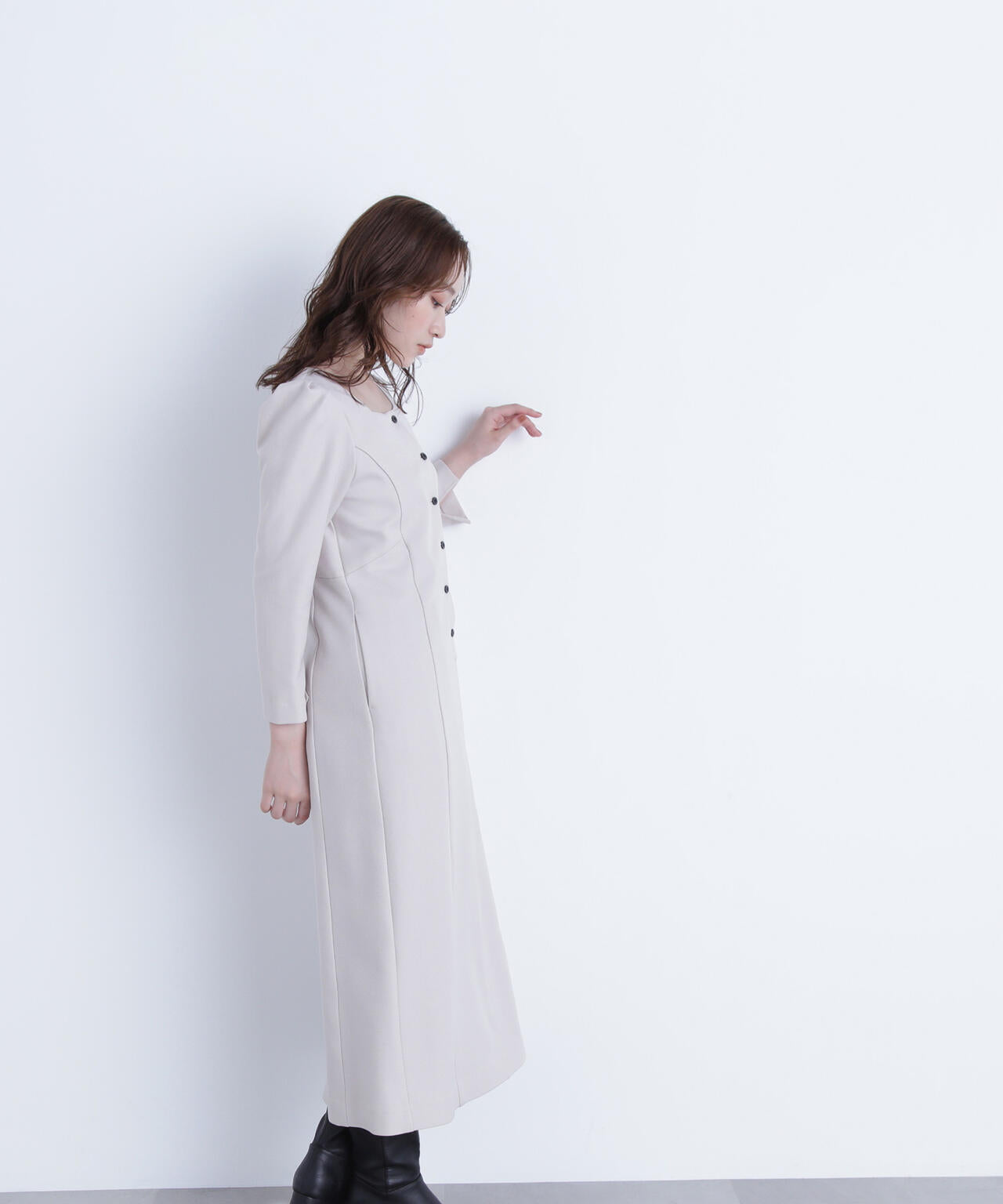 バイカラーボタンナローワンピース | NATURAL BEAUTY BASIC