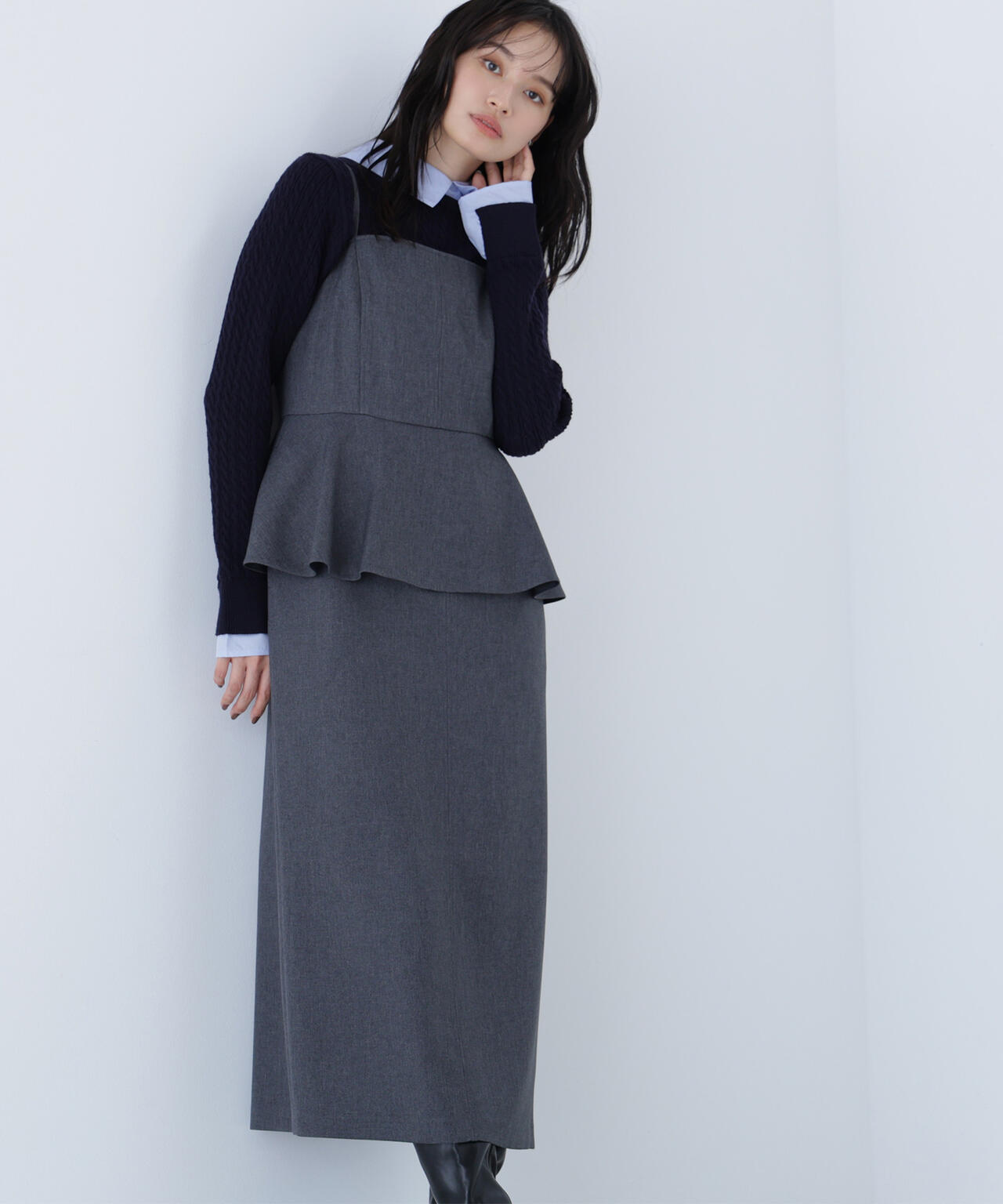 【WEB限定】JUSGLITTY ペプラムキャミジャンスカ ペプラムキャミジャンスカ | NATURAL BEAUTY BASIC（ナチュラル