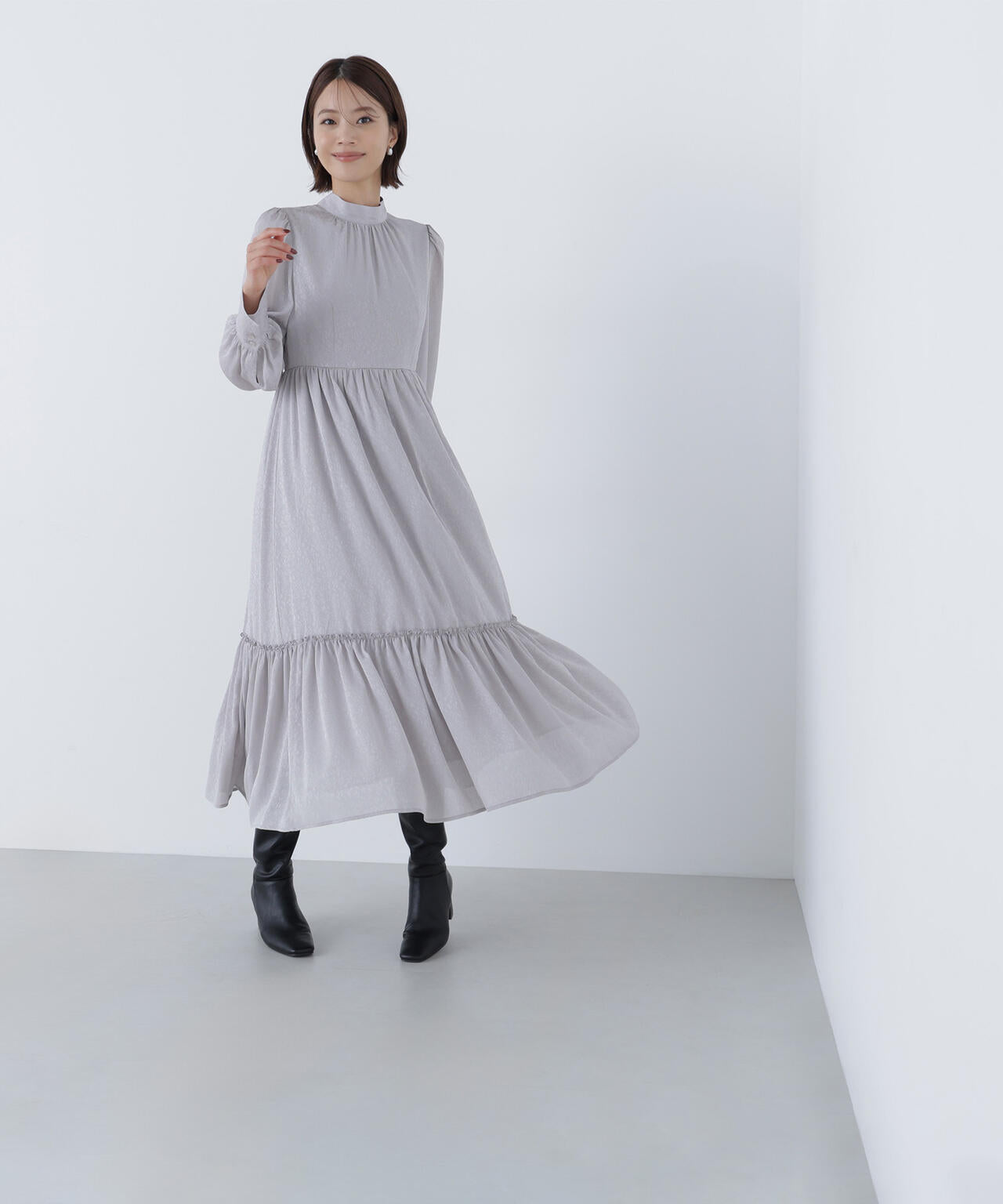 横浜ジョイナス・mix.tokyo限定カラー：グレー】バックリボン