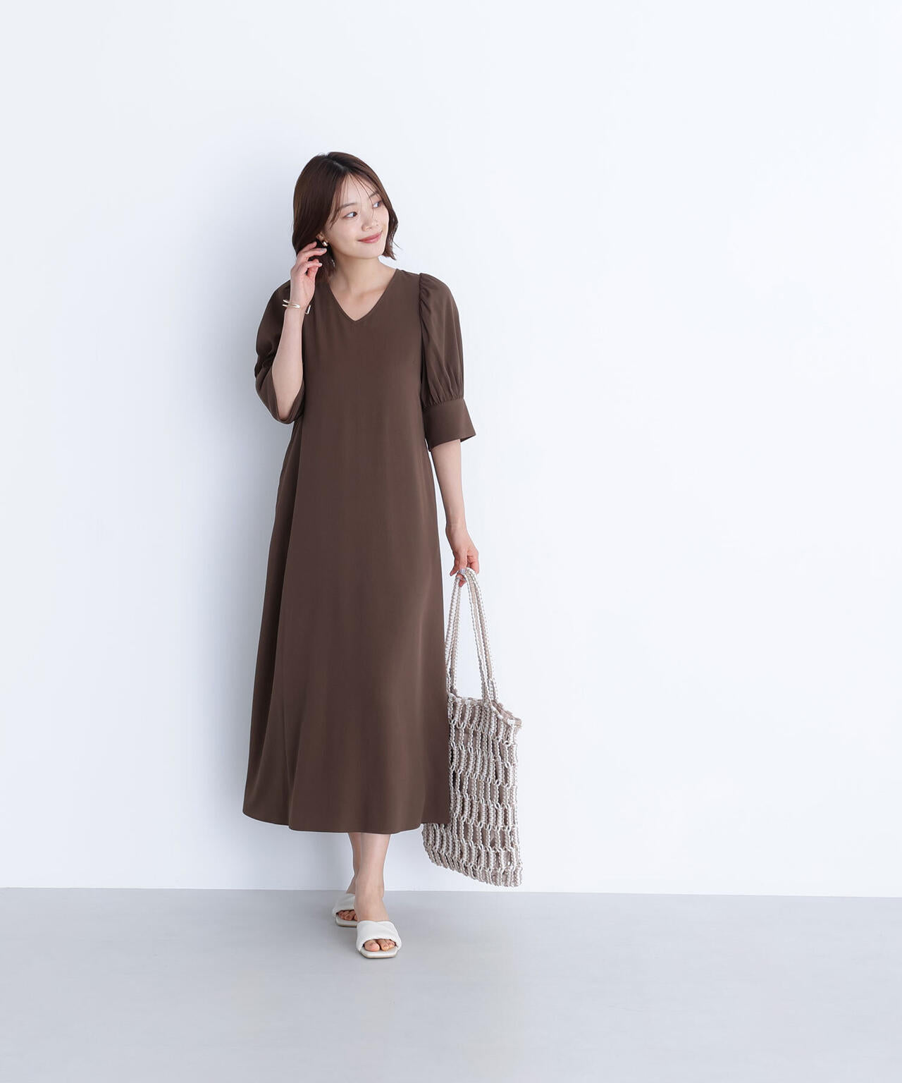 バックリボンリラクシーワンピース