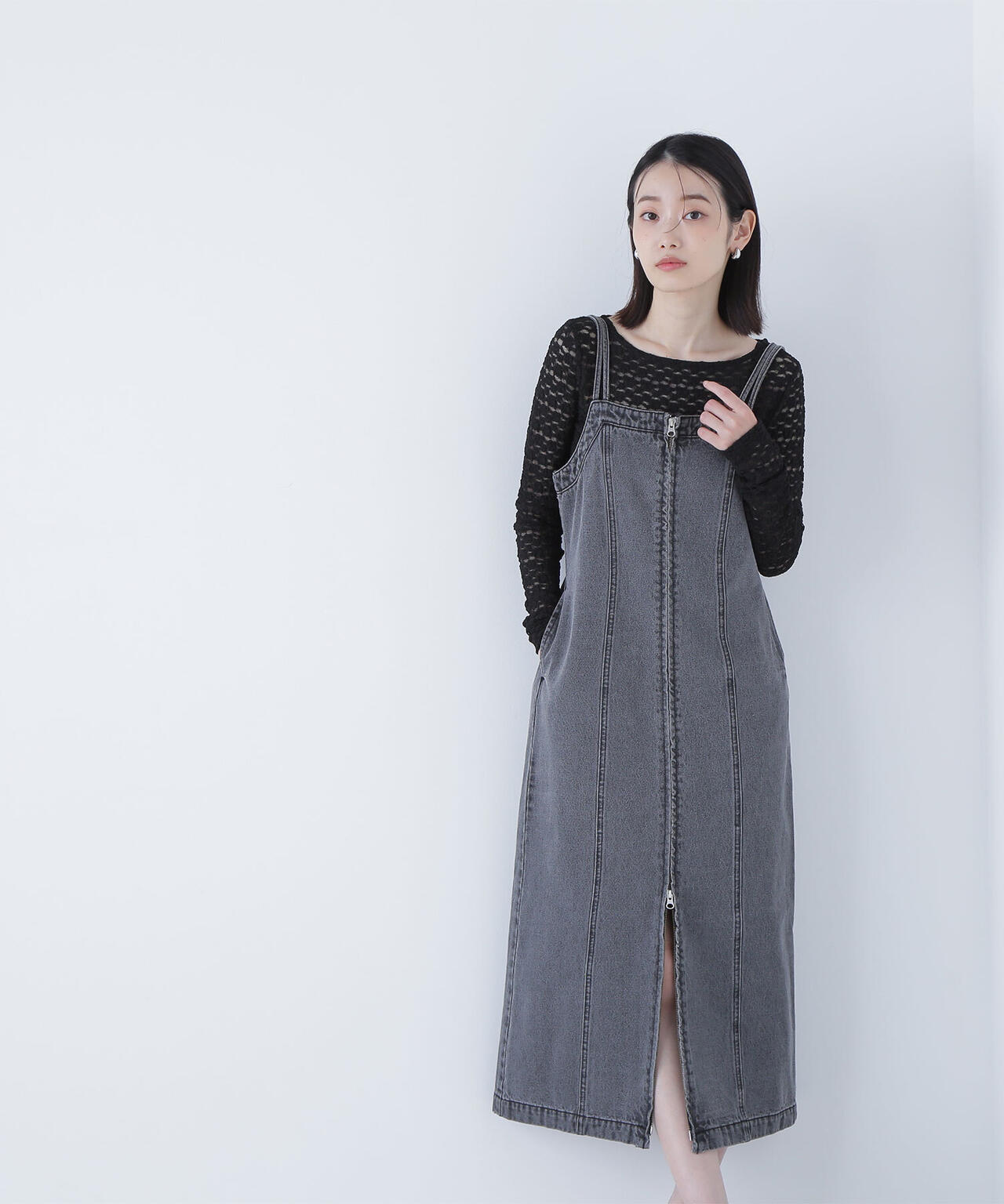 デニムナローキャミワンピース