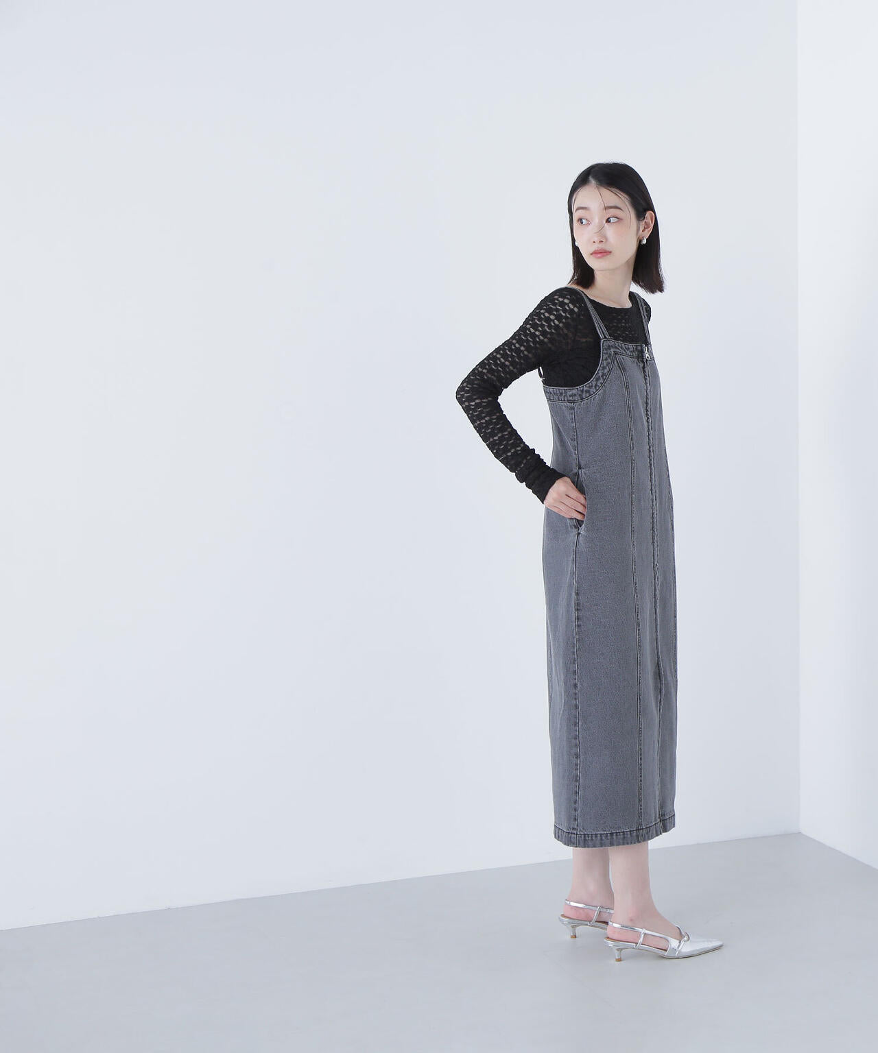 デニムナローキャミワンピース